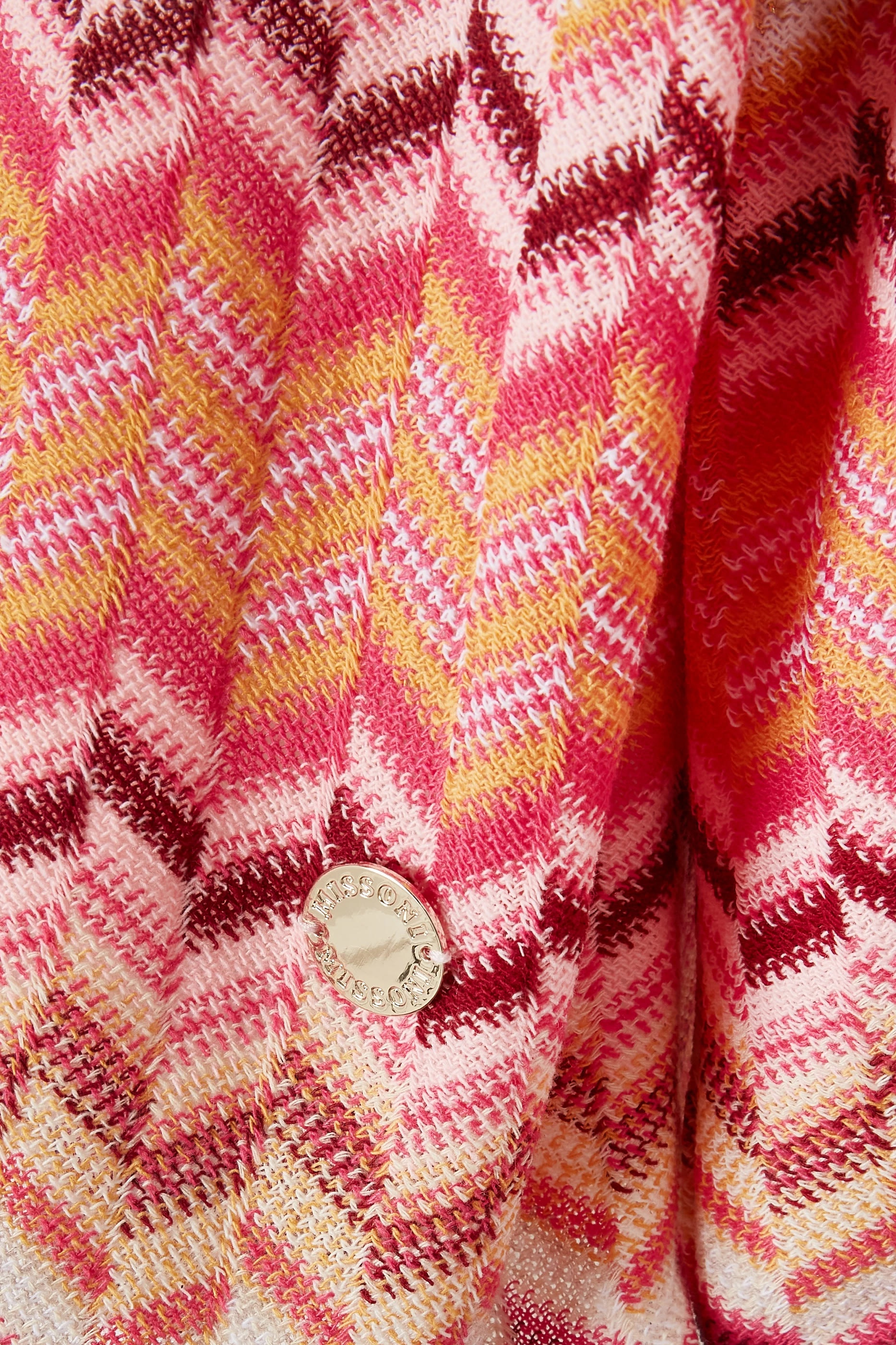 بلوزة منسوجة بأكمام طويلة ونقشة خطوط متعرجة للأطفال