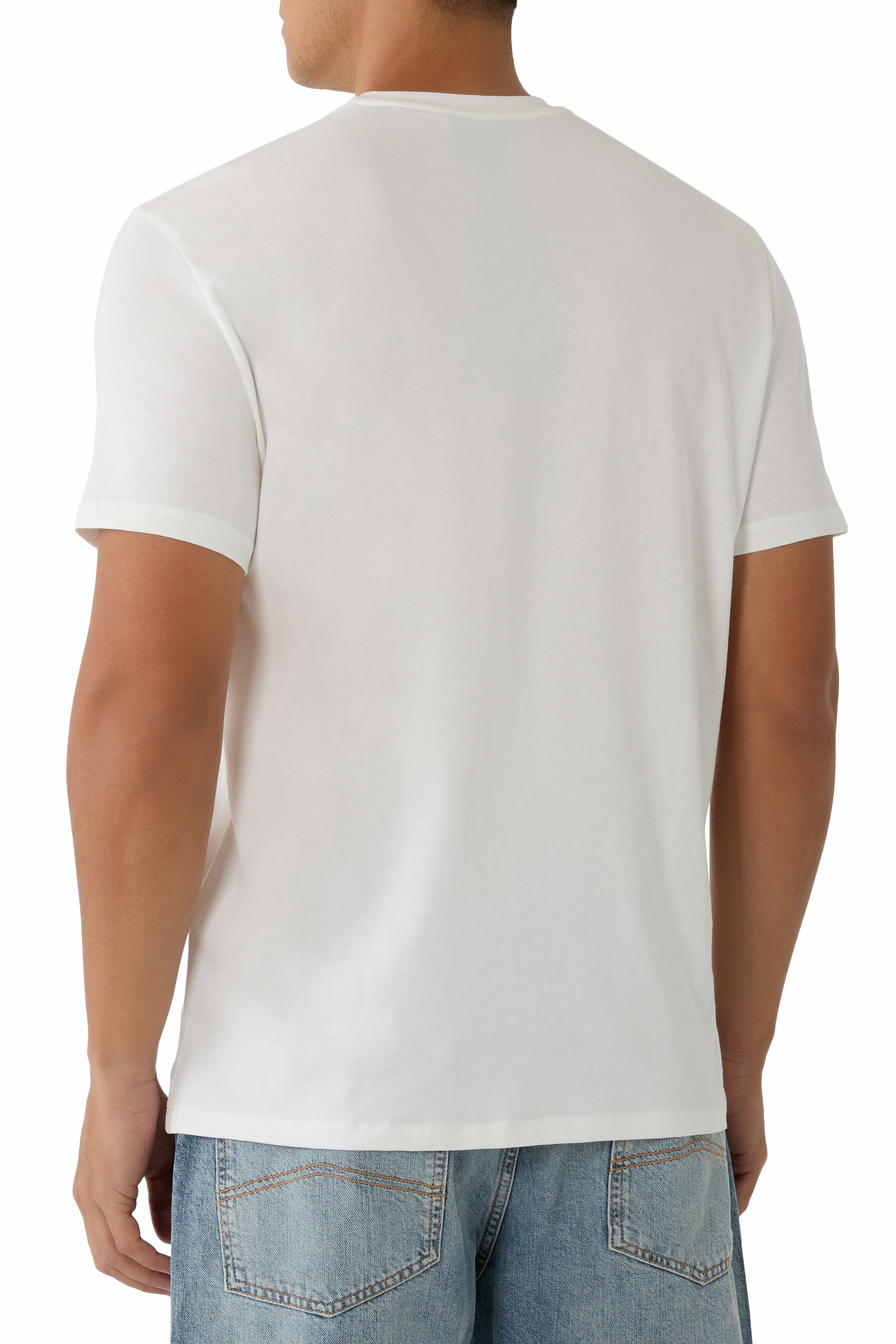 تيشيرت بشعار الماركة قطن