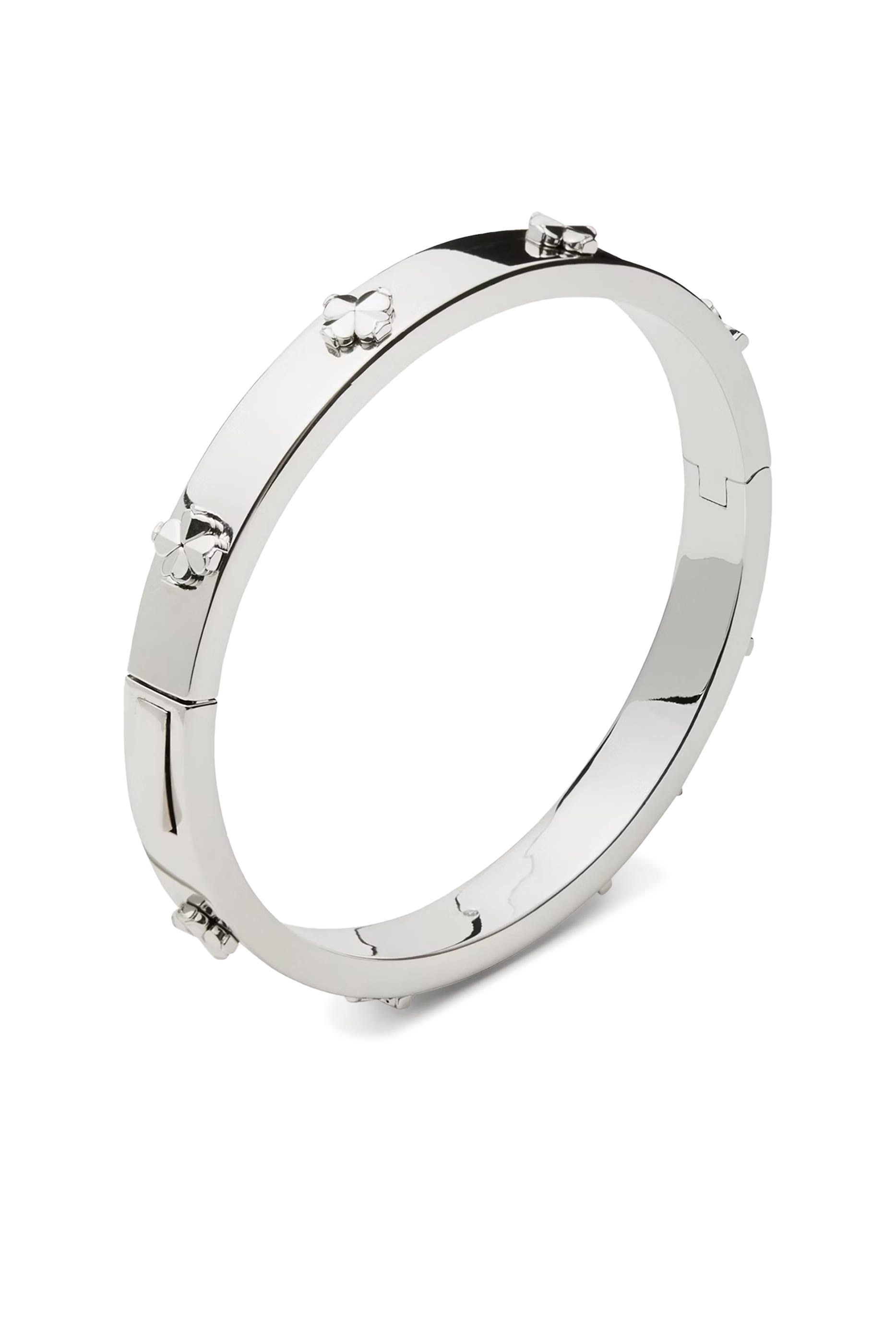 سوار بمفصلة وحلي بتصميم زهور بالشكل البستوني