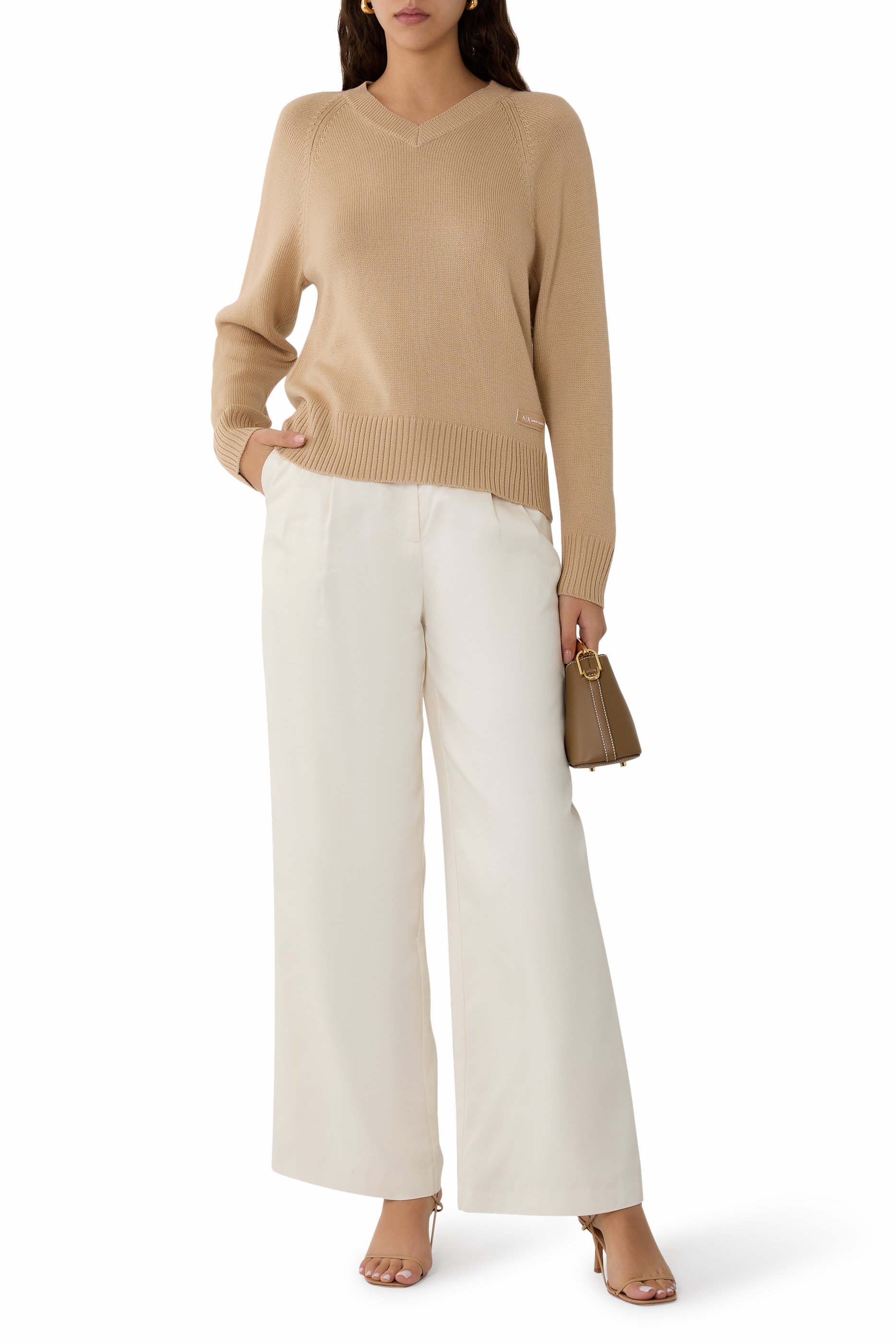 كنزة كوزي لاب بياقة V