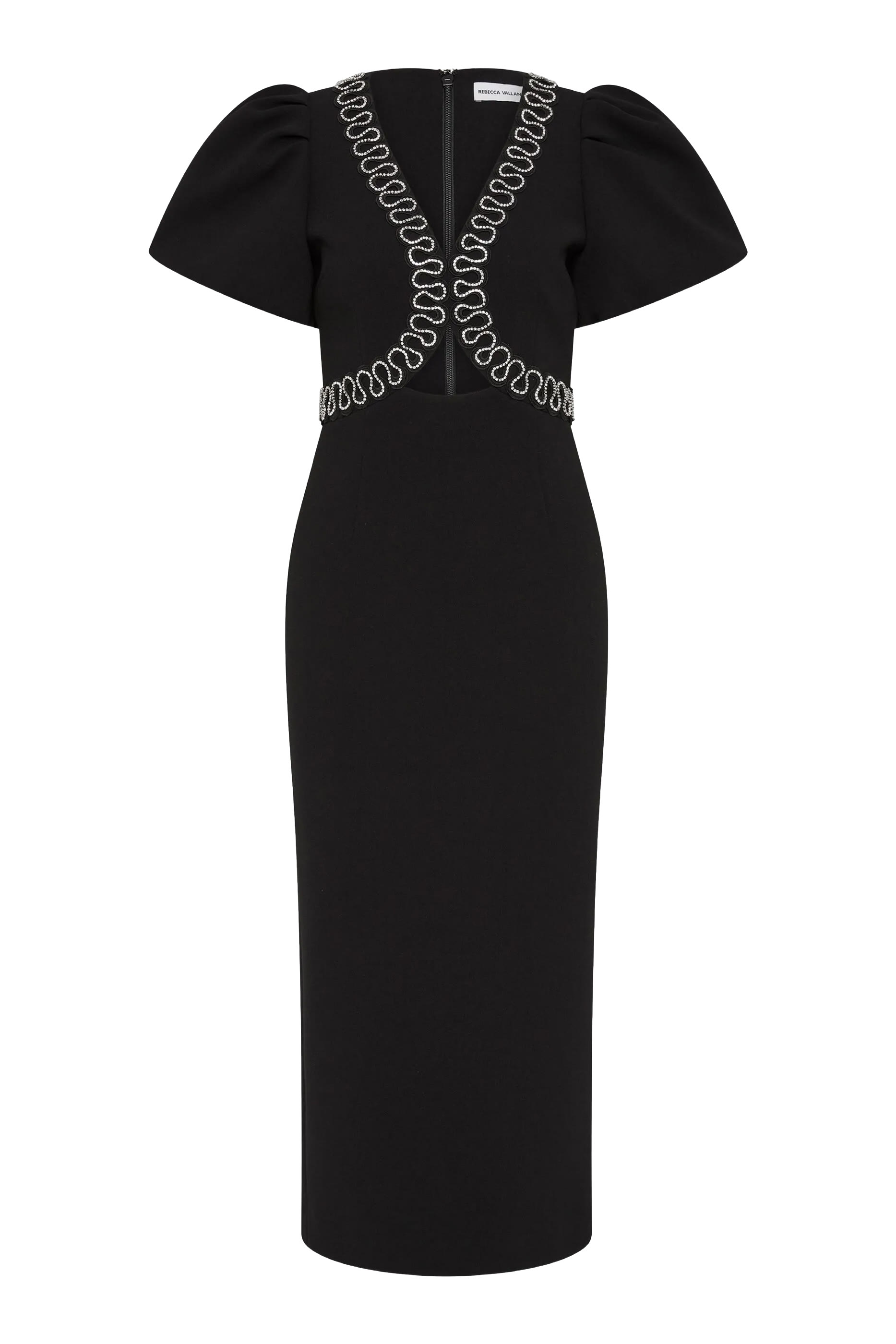 فستان نيكس متوسط الطول بأكمام منفوخة