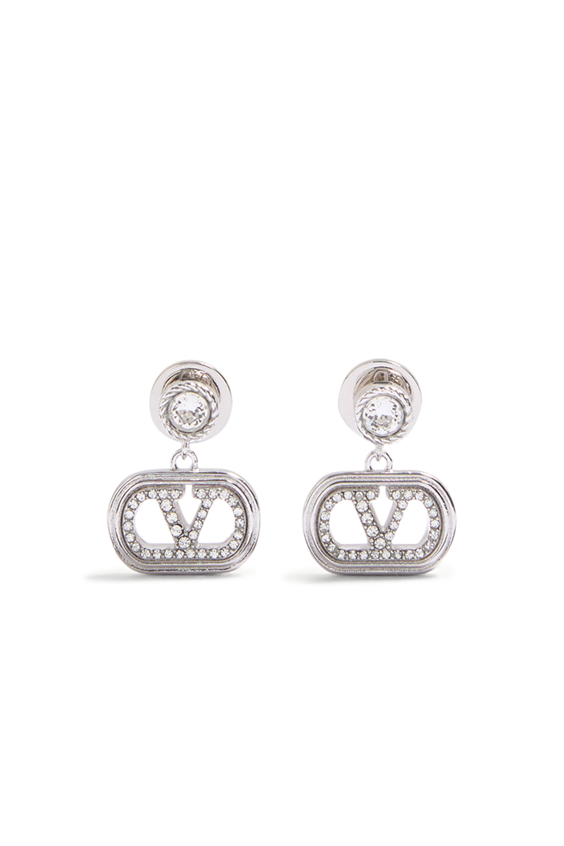 Ovalette Earrings, Metal & Swarovski® Crystals