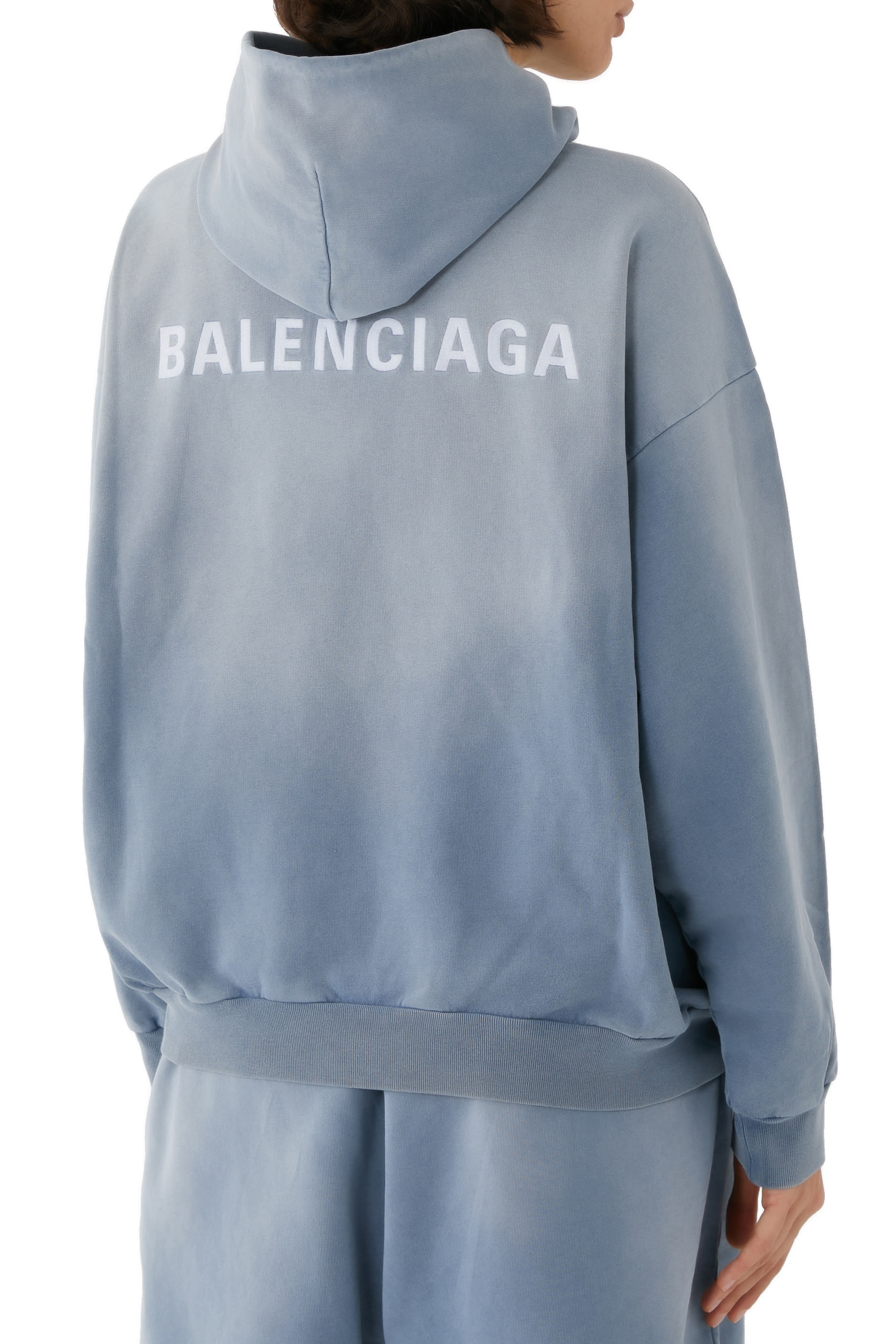 هودي باهت للجنسين بشعار الماركة