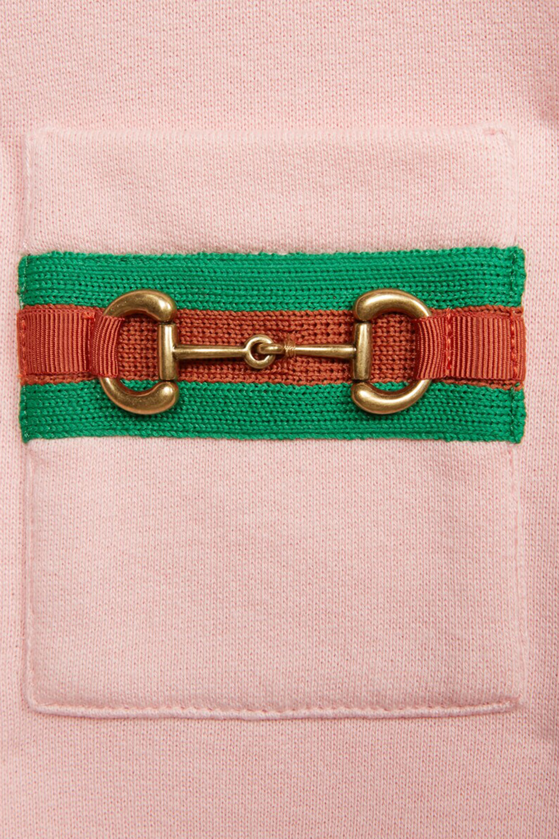 فستان للأطفال بحلية لجام الحصان قطن جيرسيه