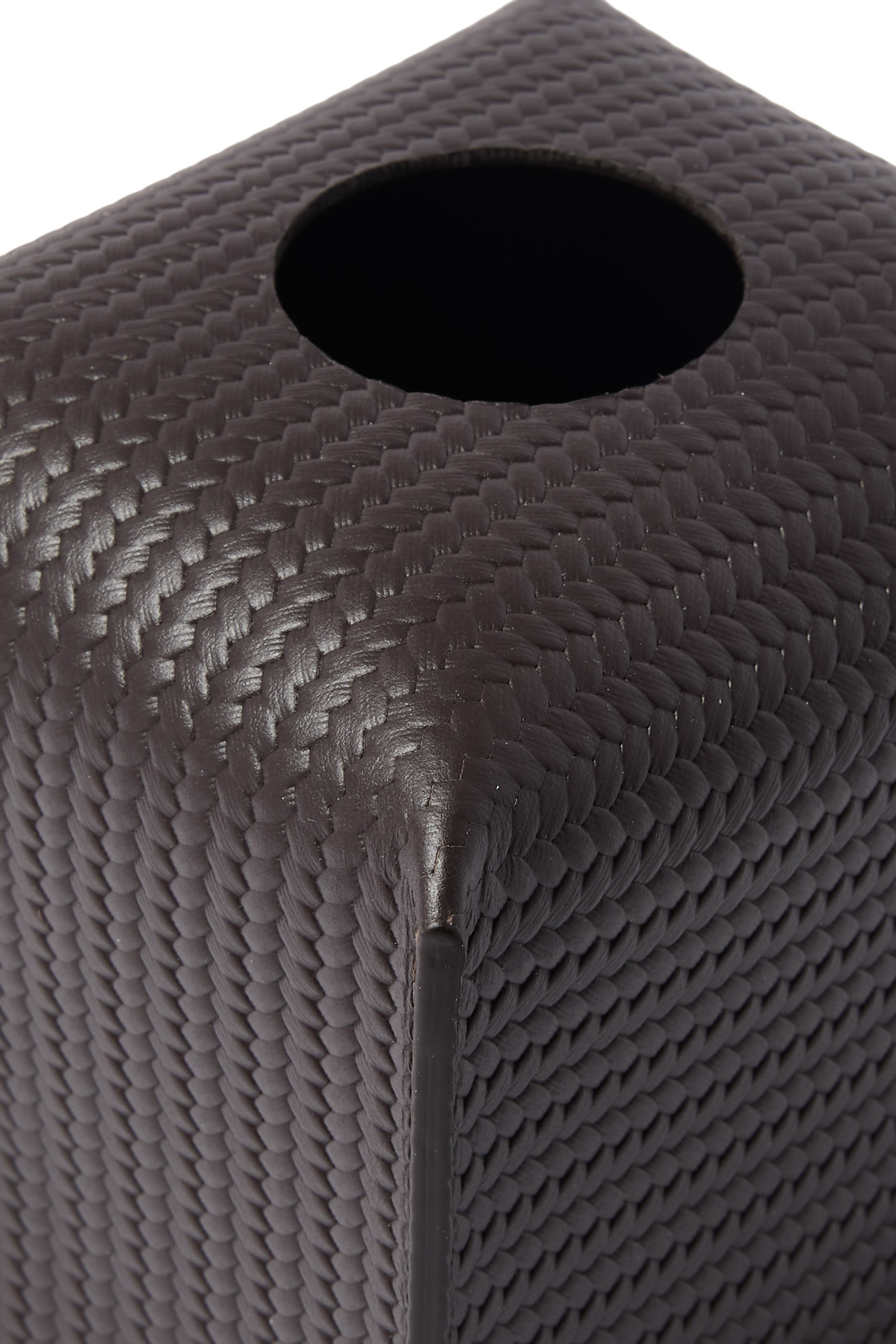 علبة مناديل بتصميم مربع مجدول