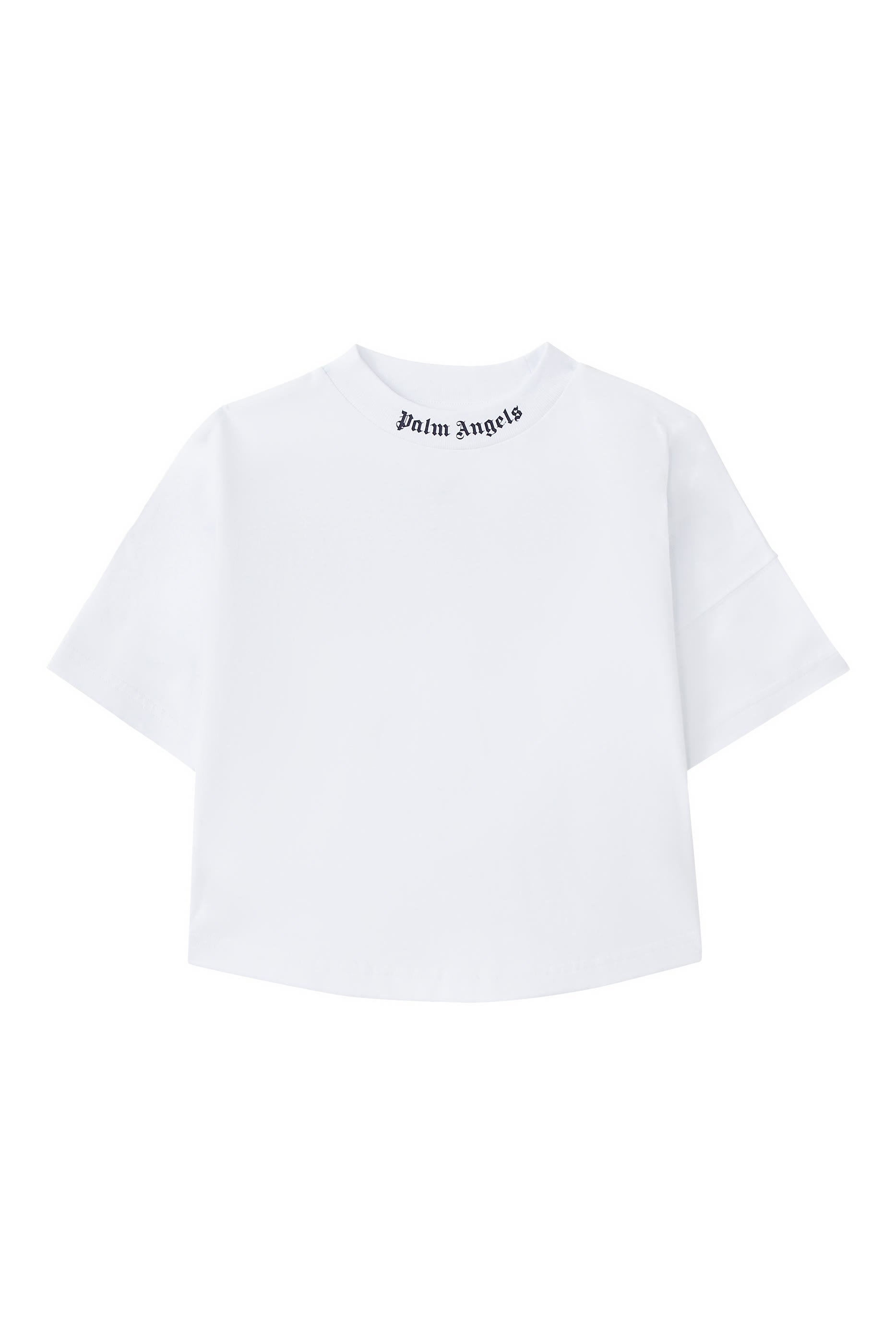 تيشيرت قطن بطبعات شعار الماركة للأطفال