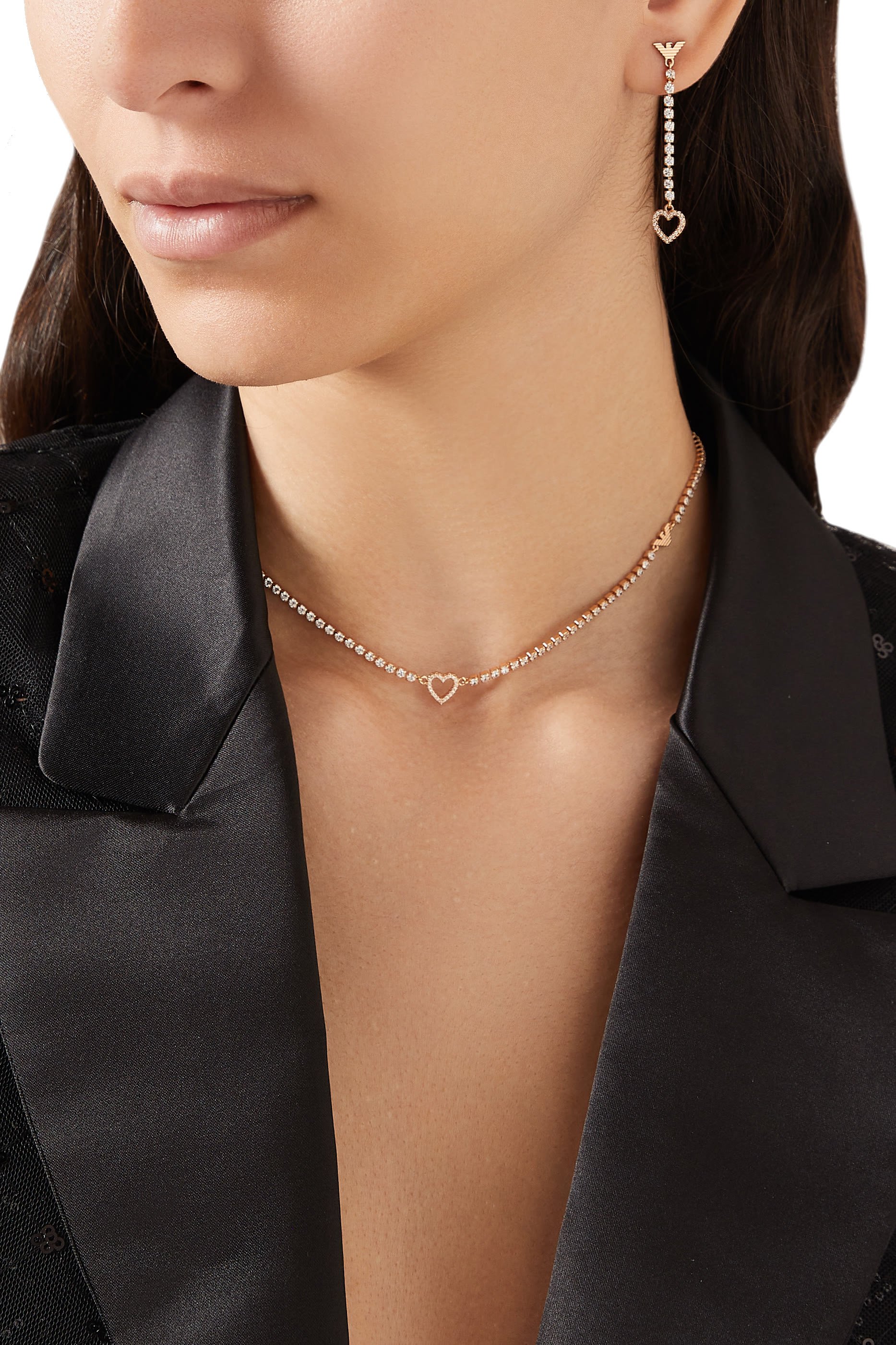 أقراط بحلية قلب متدلية