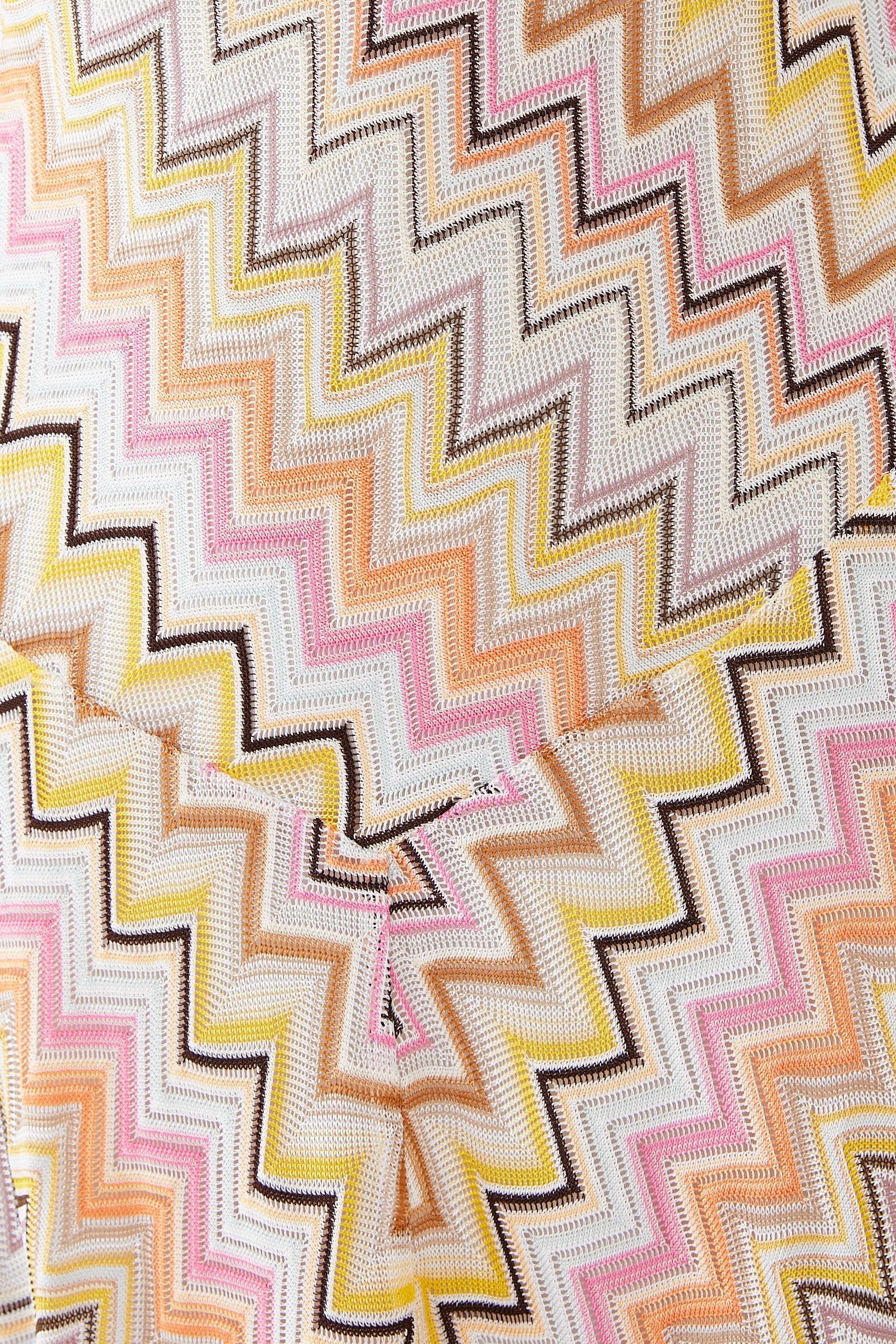 فستان راشيل متوسط الطول بخطوط متعرجة