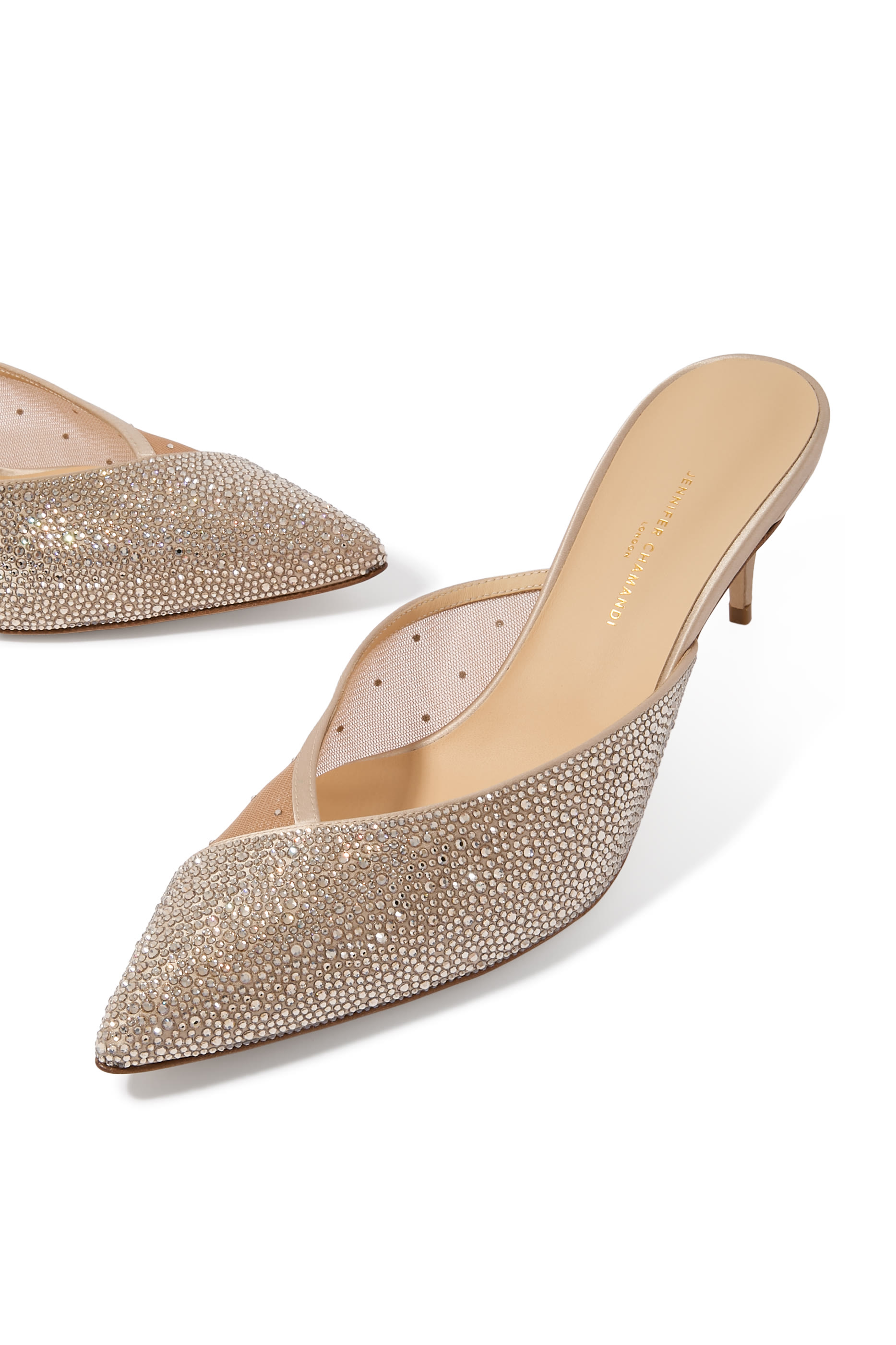 حذاء دي آي 85 مفتوح من الخلف بكعب قصير