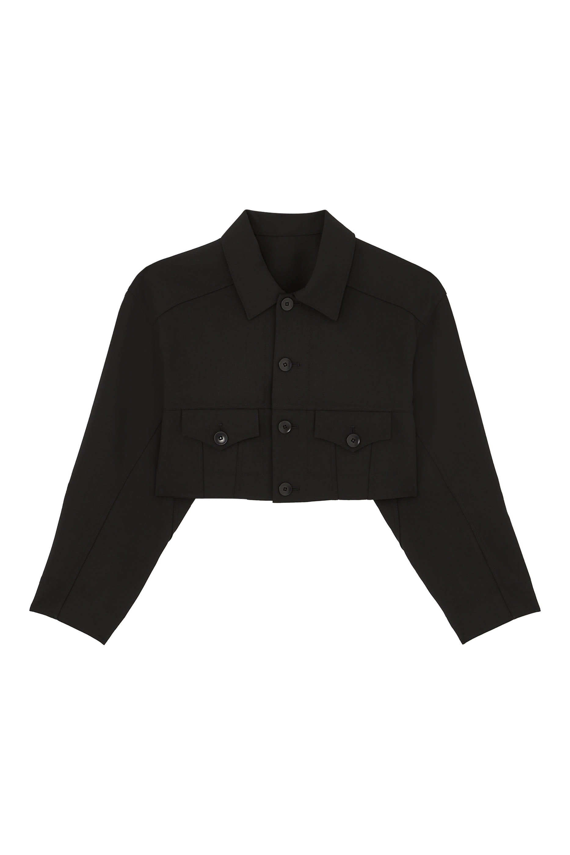 جاكيت جين قصير نسيج عادي بوجهين