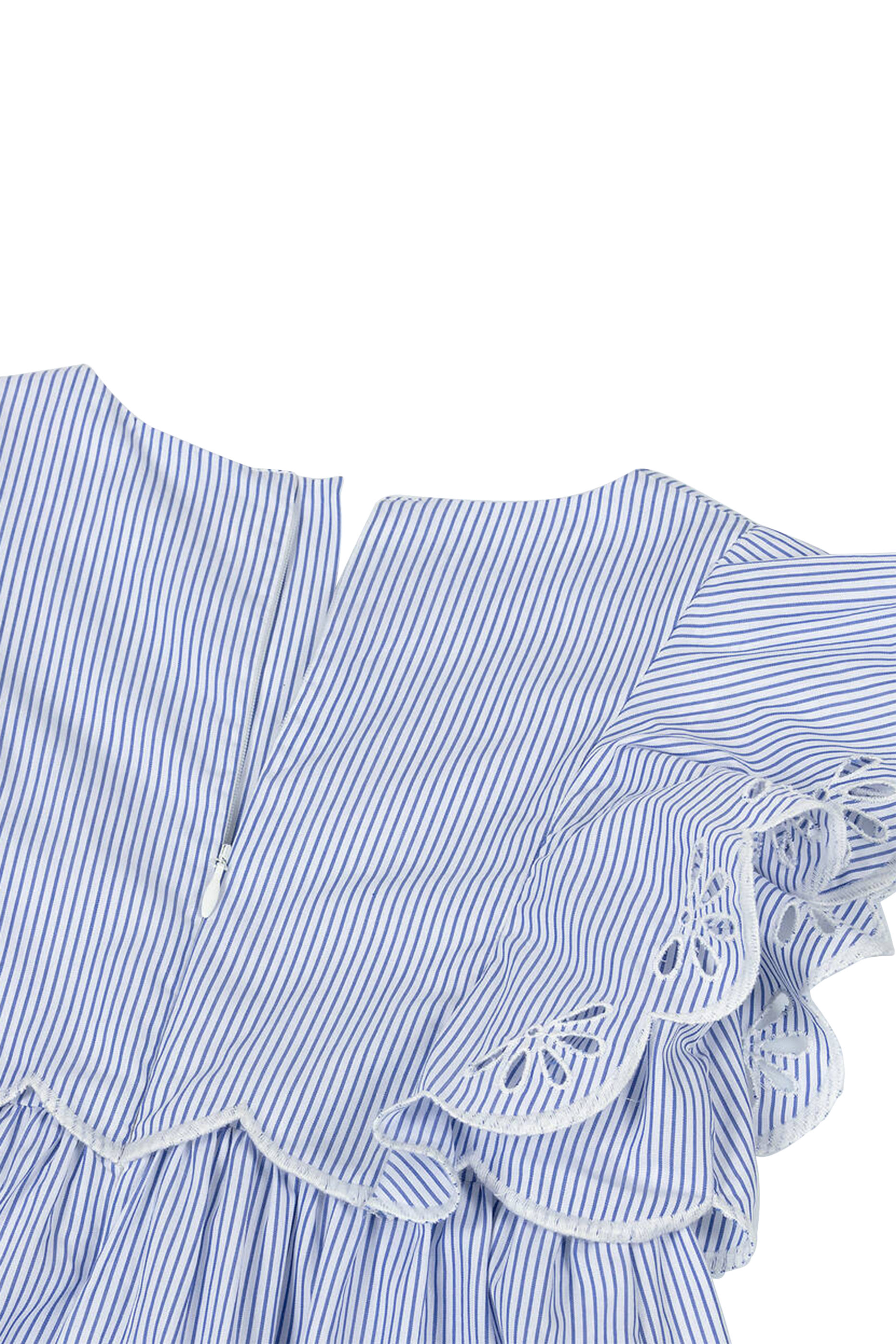 فستان مخطط بقصة واسعة للأطفال