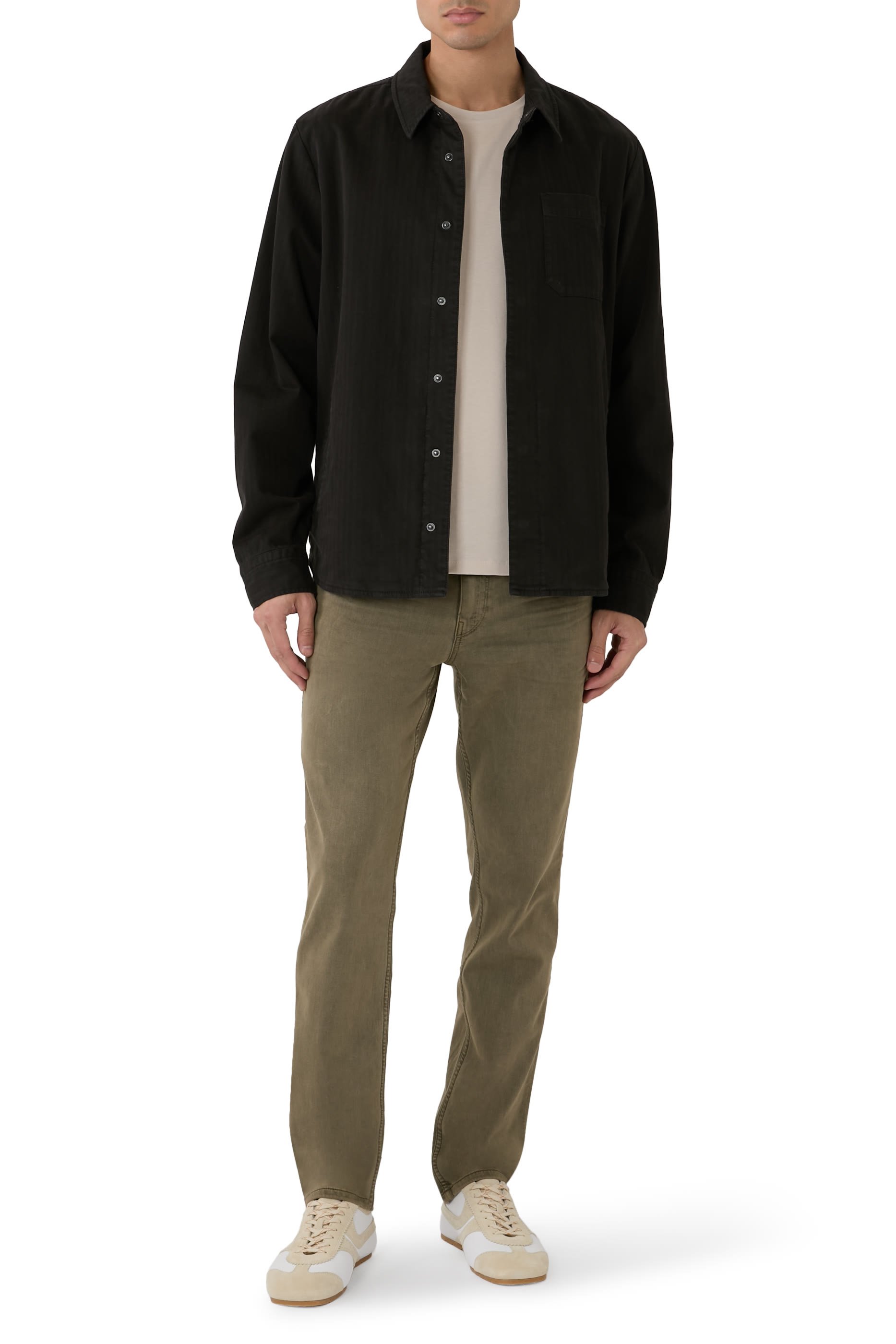 جاكيت بنمط قميص بنقشة هيرنغ بون تويل