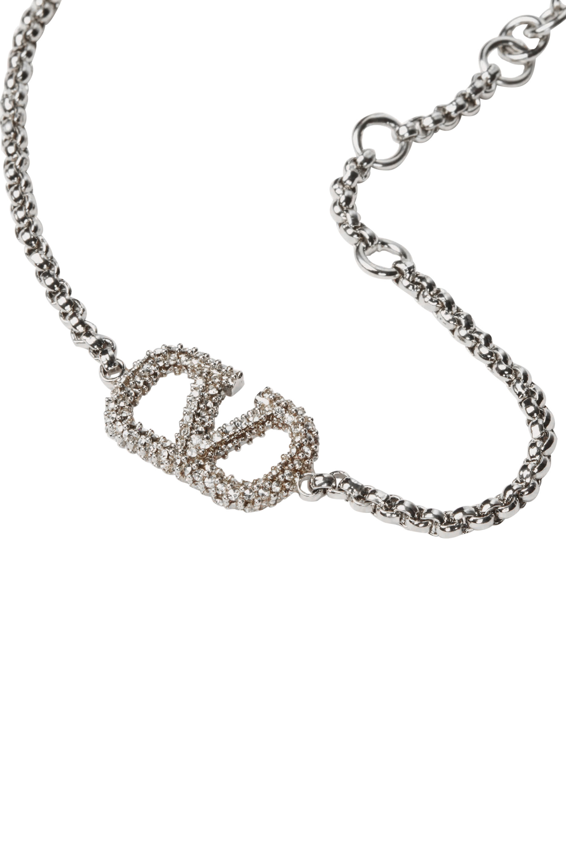 سوار بحلية شعار الماركة وكريستال سواروفسكي، معدن