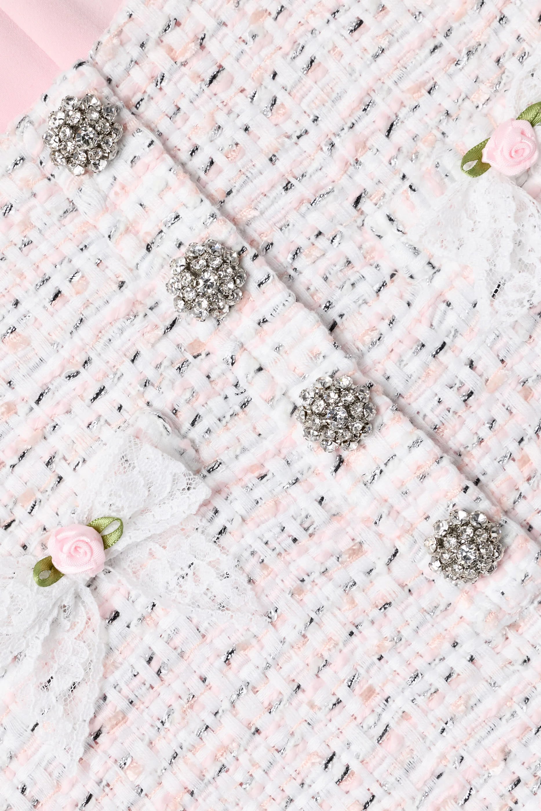 Kids Boucl&eacute; Lace Bow Dress