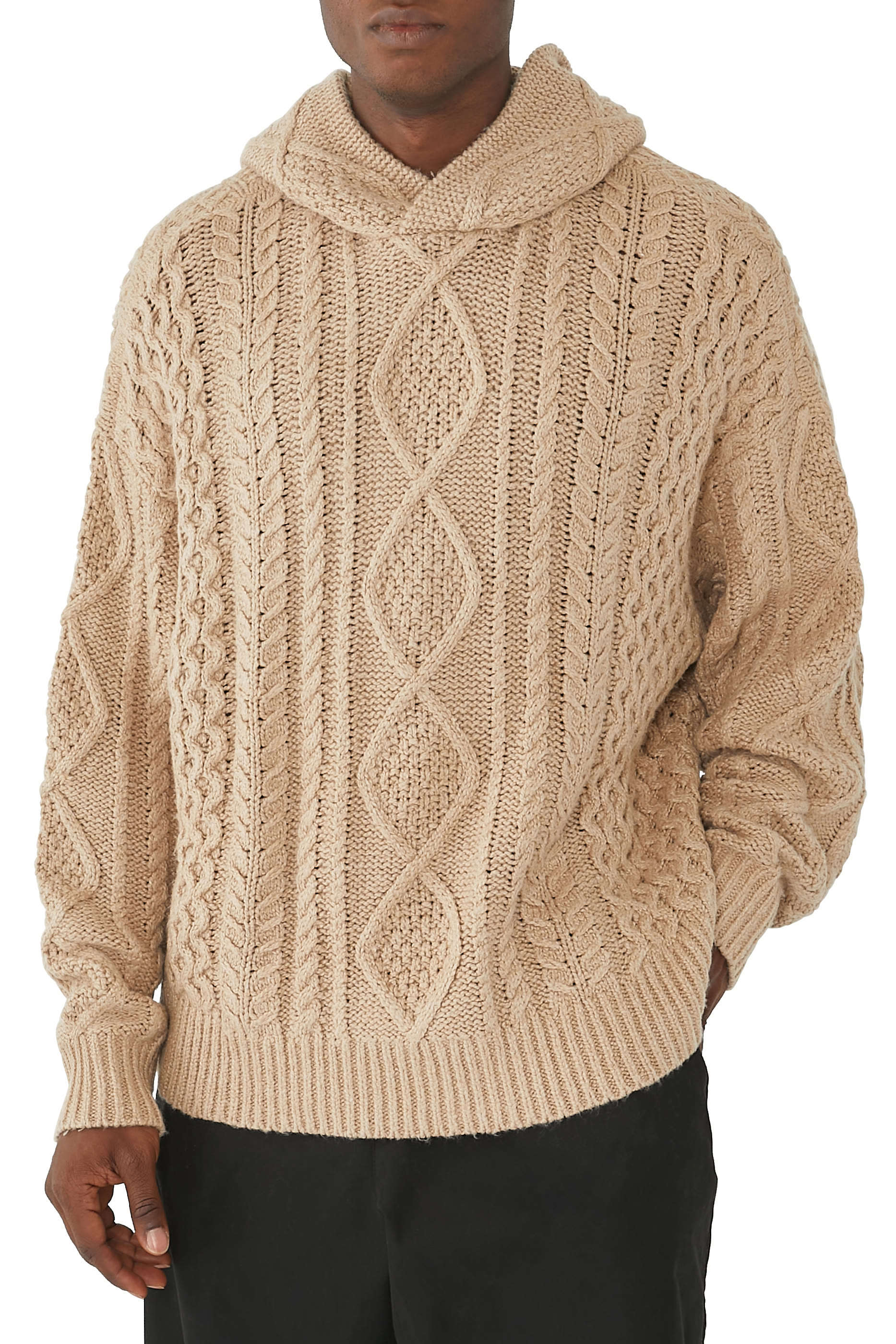 هودي منسوج بغرزة االضفيرة