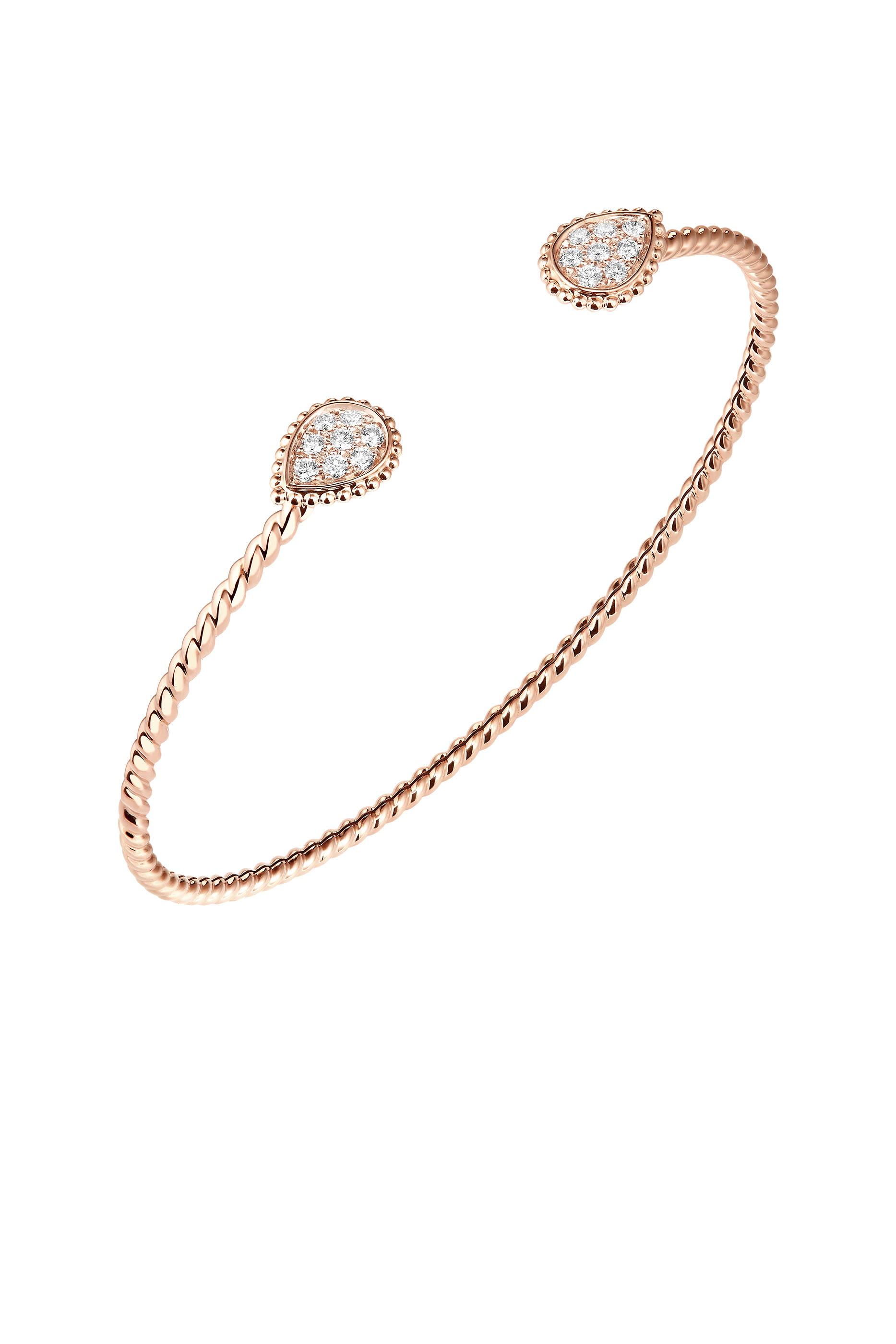 سوار سيربنت بوهيم مرصع بالماس، ذهب وردي عيار 18