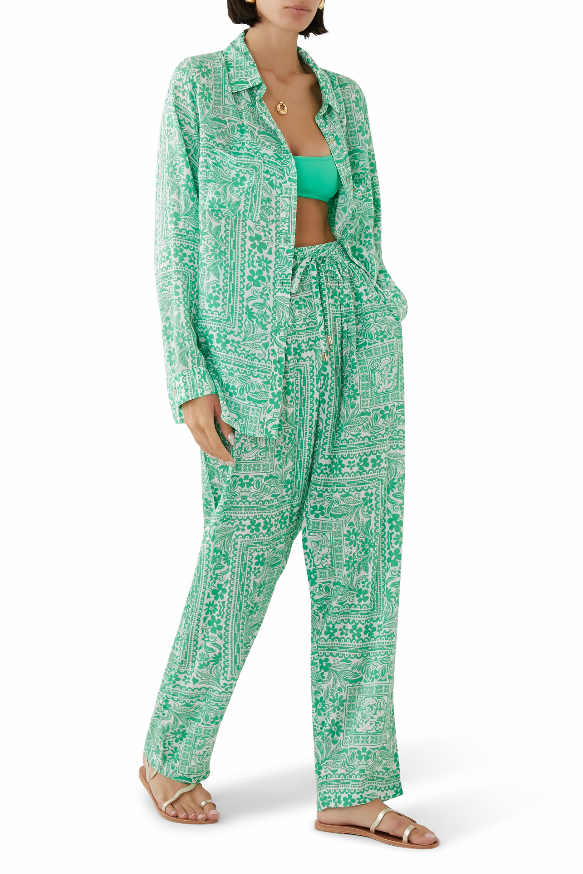 قميص ميلي بنقشة لايم لينكس