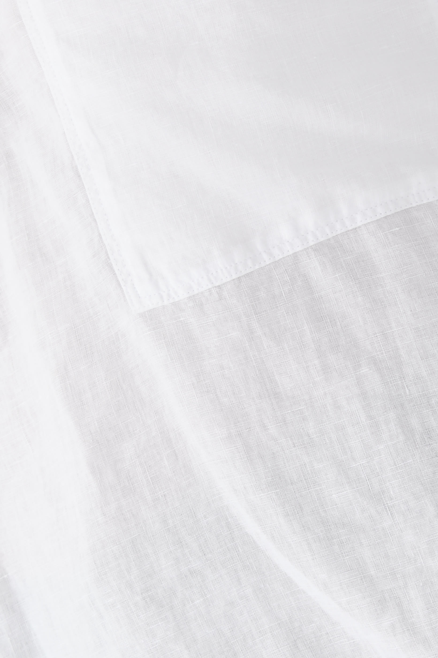 قميص بياقة صينية قطن بوبلين عضوي باهت