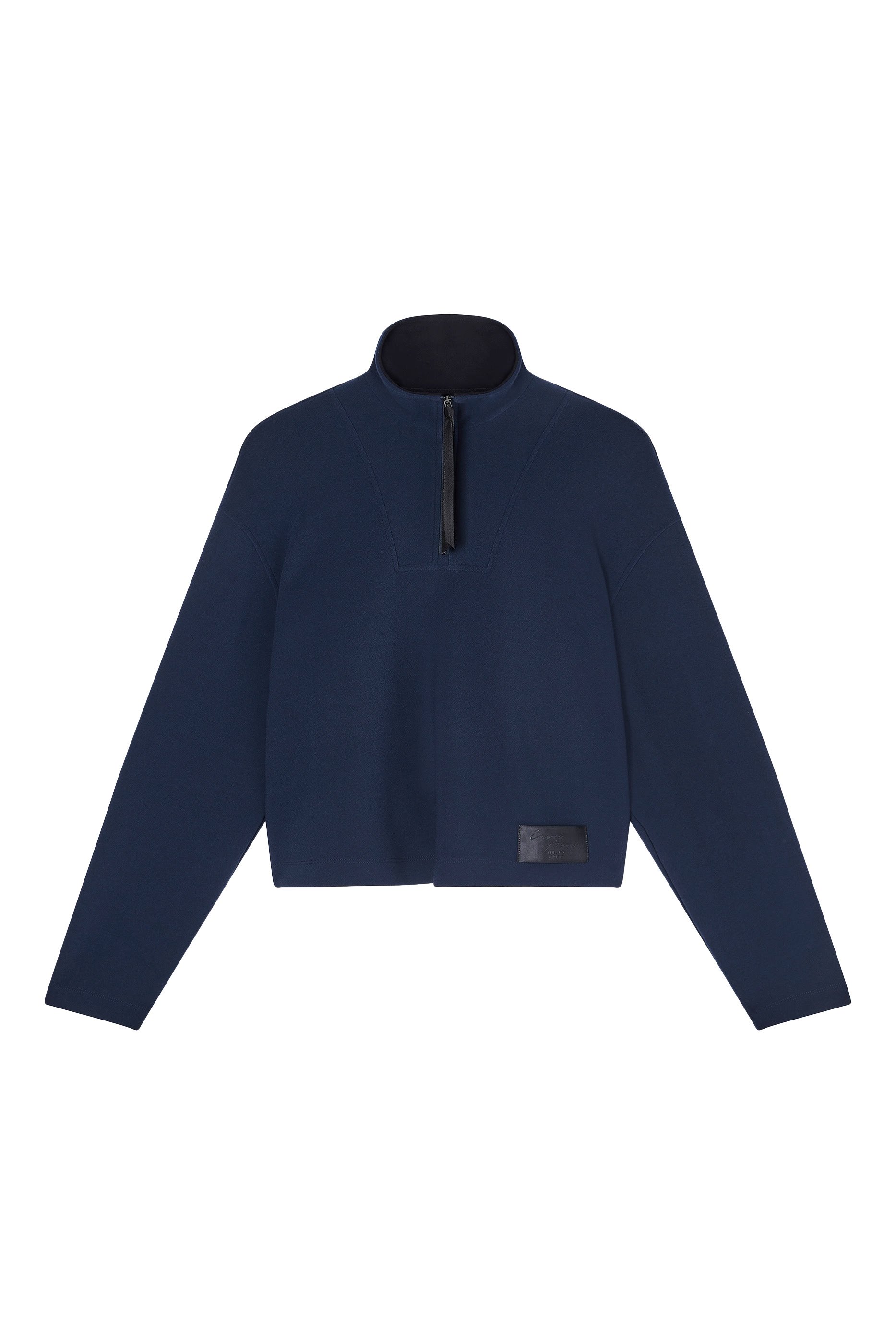 سويت شيرت بنصف سحاب وشعار الماركة