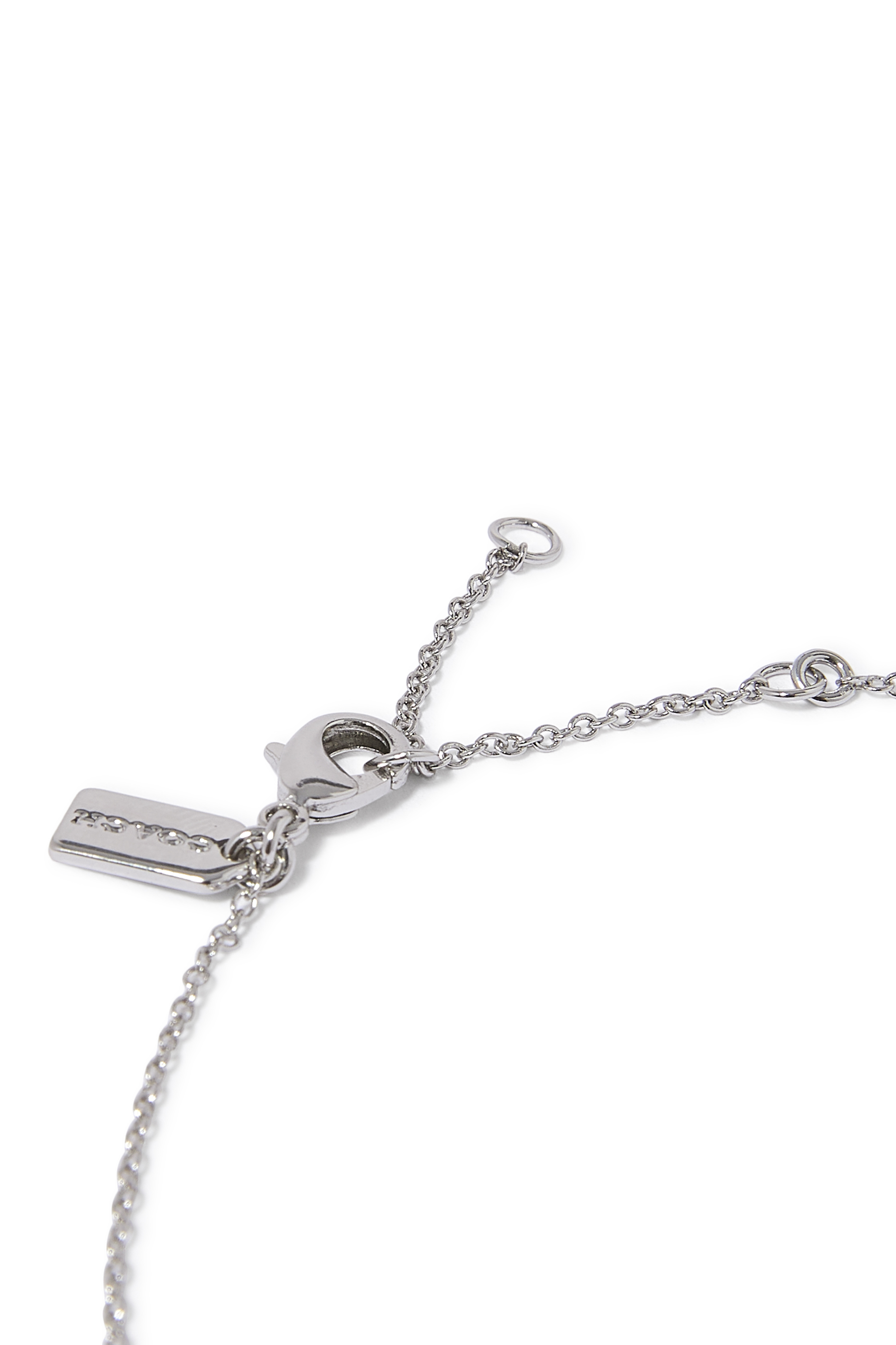 طقم قلادة بتصميم لرمضان بدلاية على شكل هلال بشعار الماركة معدن