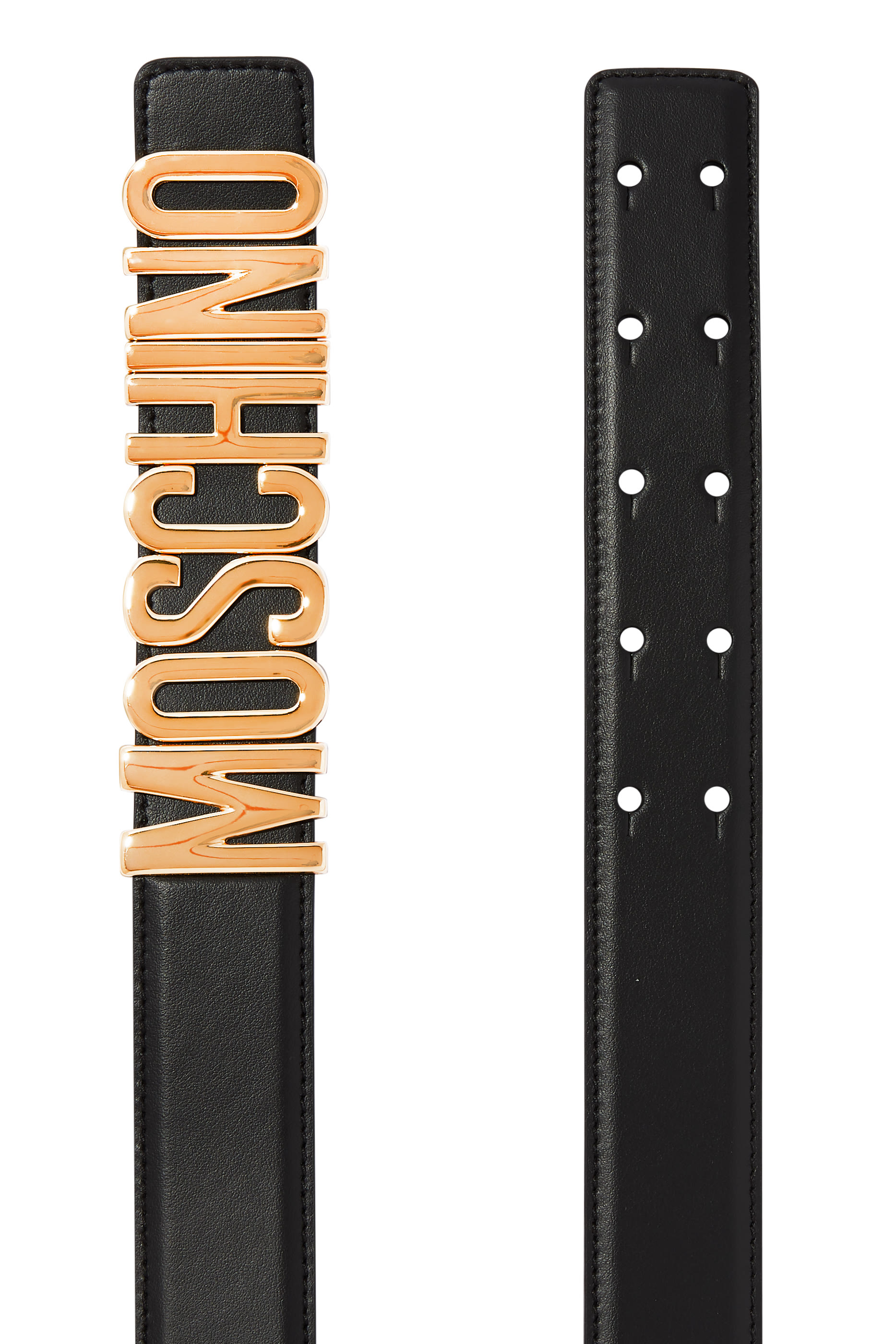 حزام عريض جلد بشعار الماركة