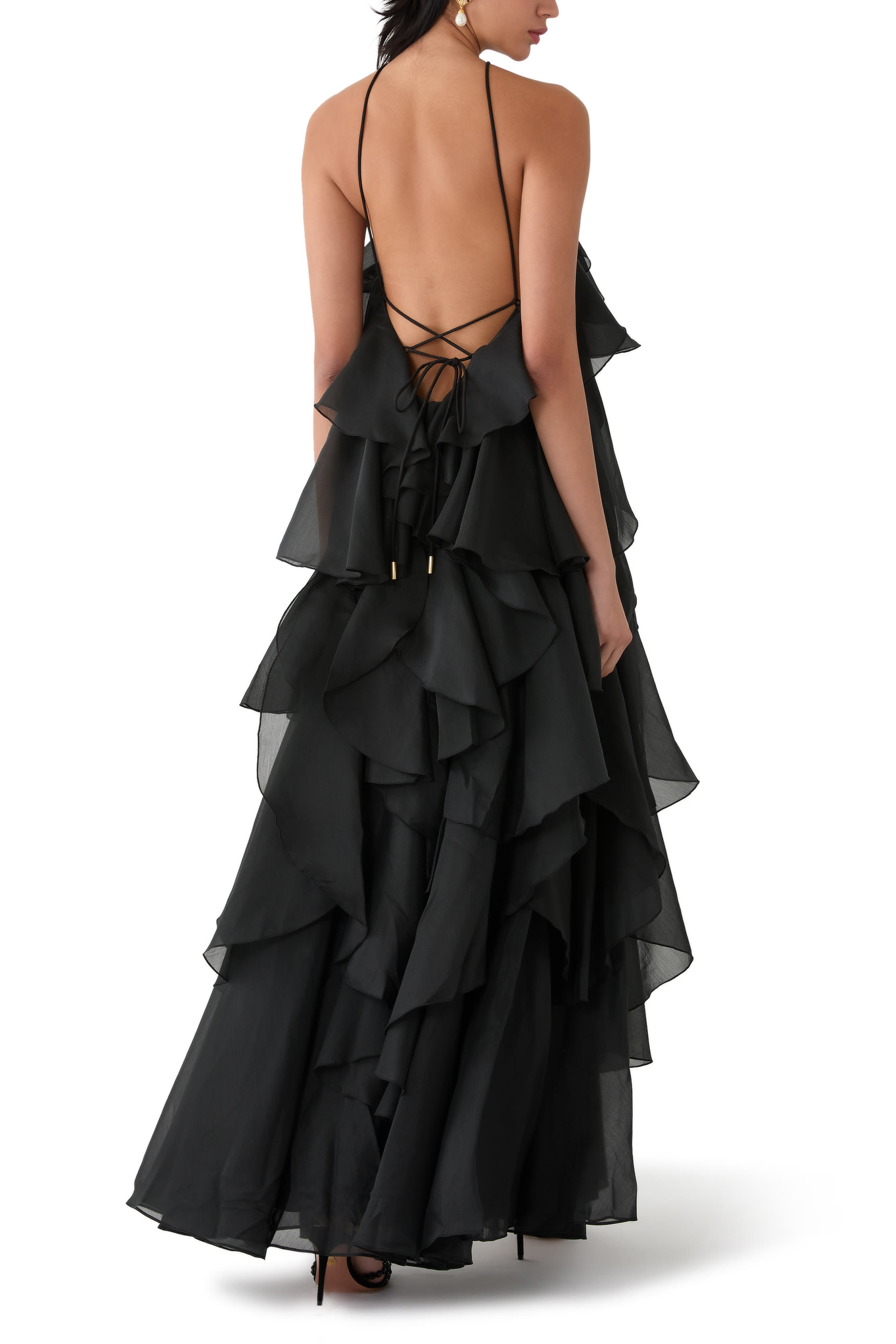 فستان طويل باندوريا بتصميم متدرج