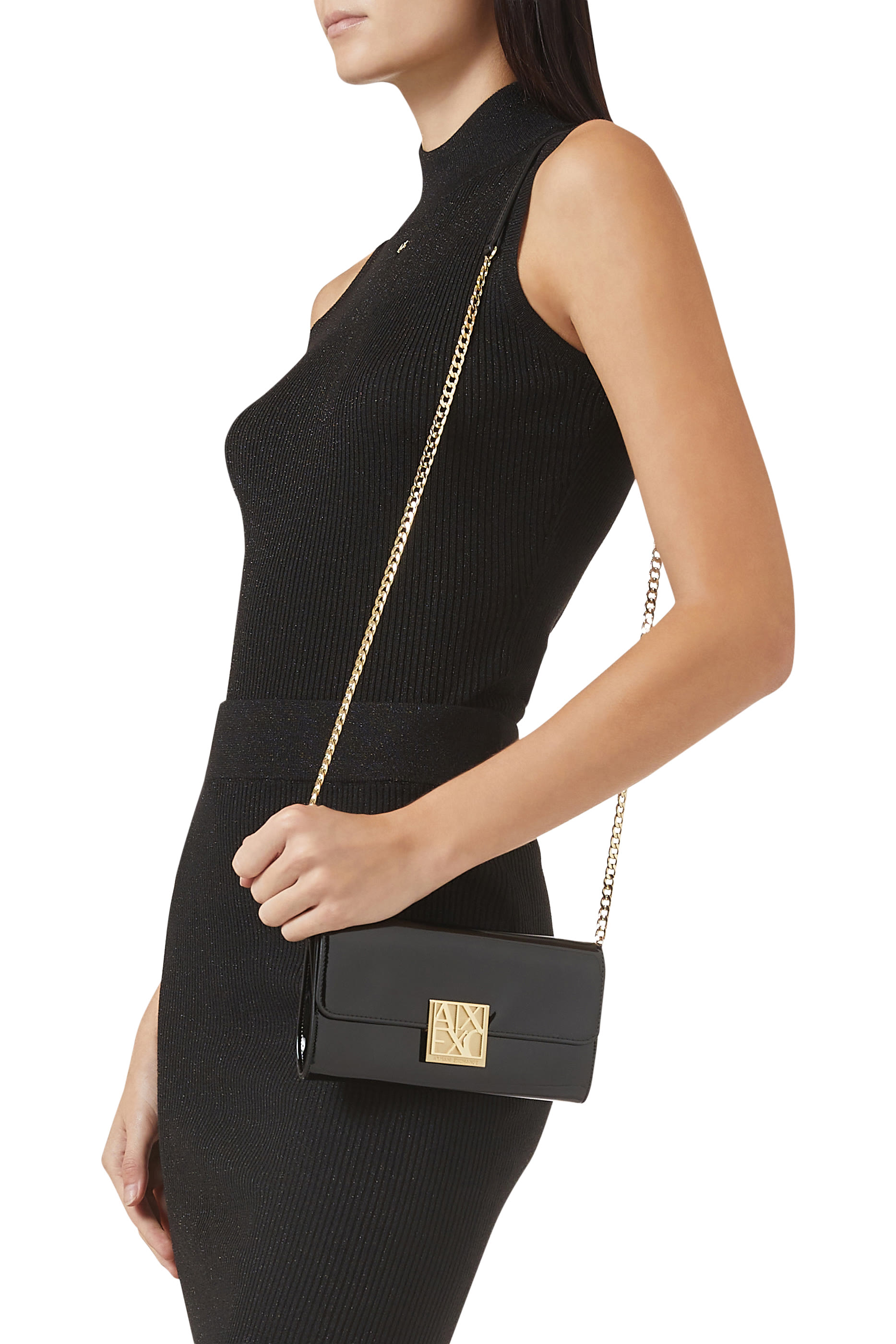 حقيبة ليز بتصميم محفظة بحمالة سلسلة