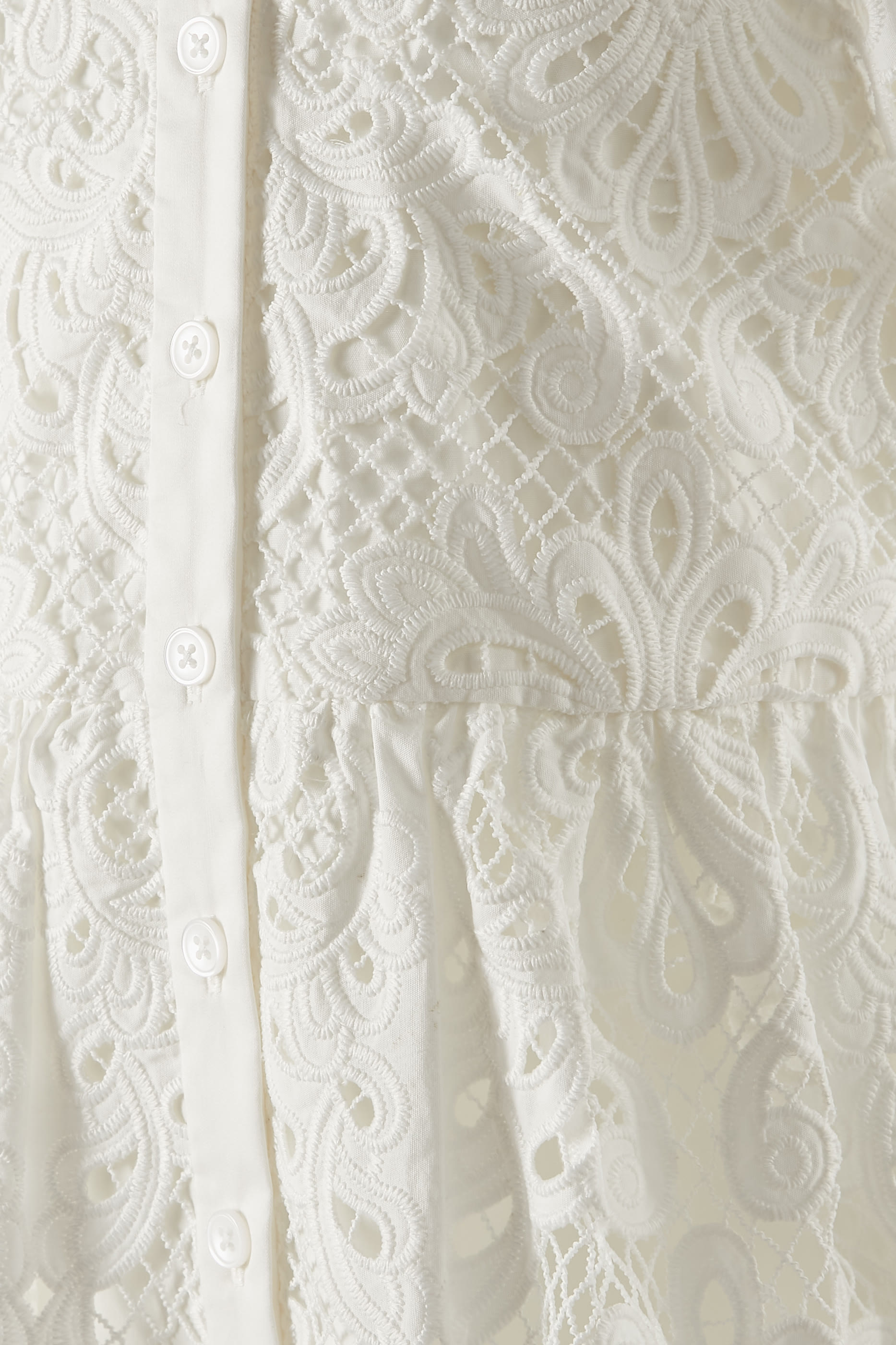 فستان قصير بياقة دانتيل للأطفال