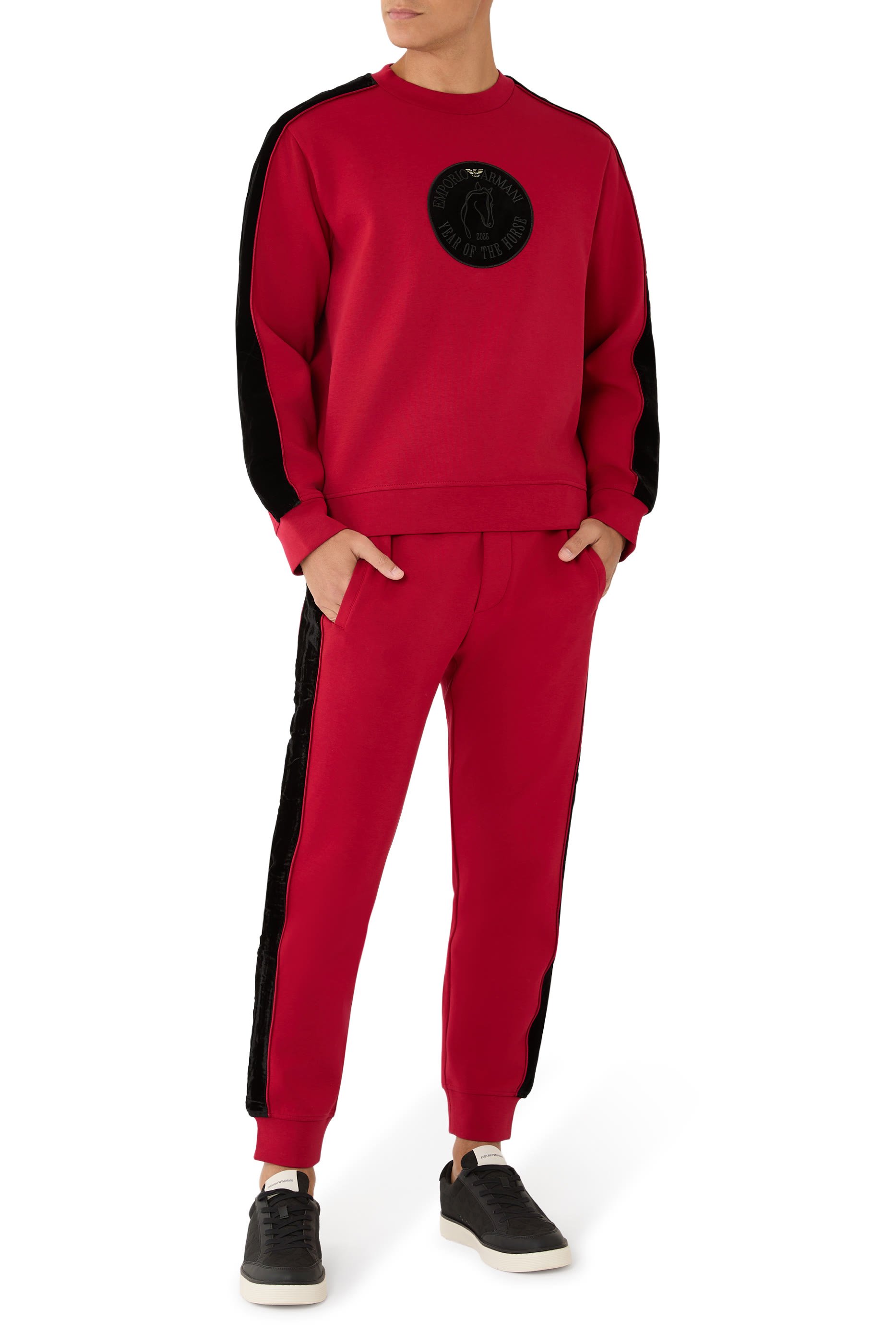 بنطال رياضي لونار للسنة الجديدة بقصة ضيقة جيرسيه مزدوج