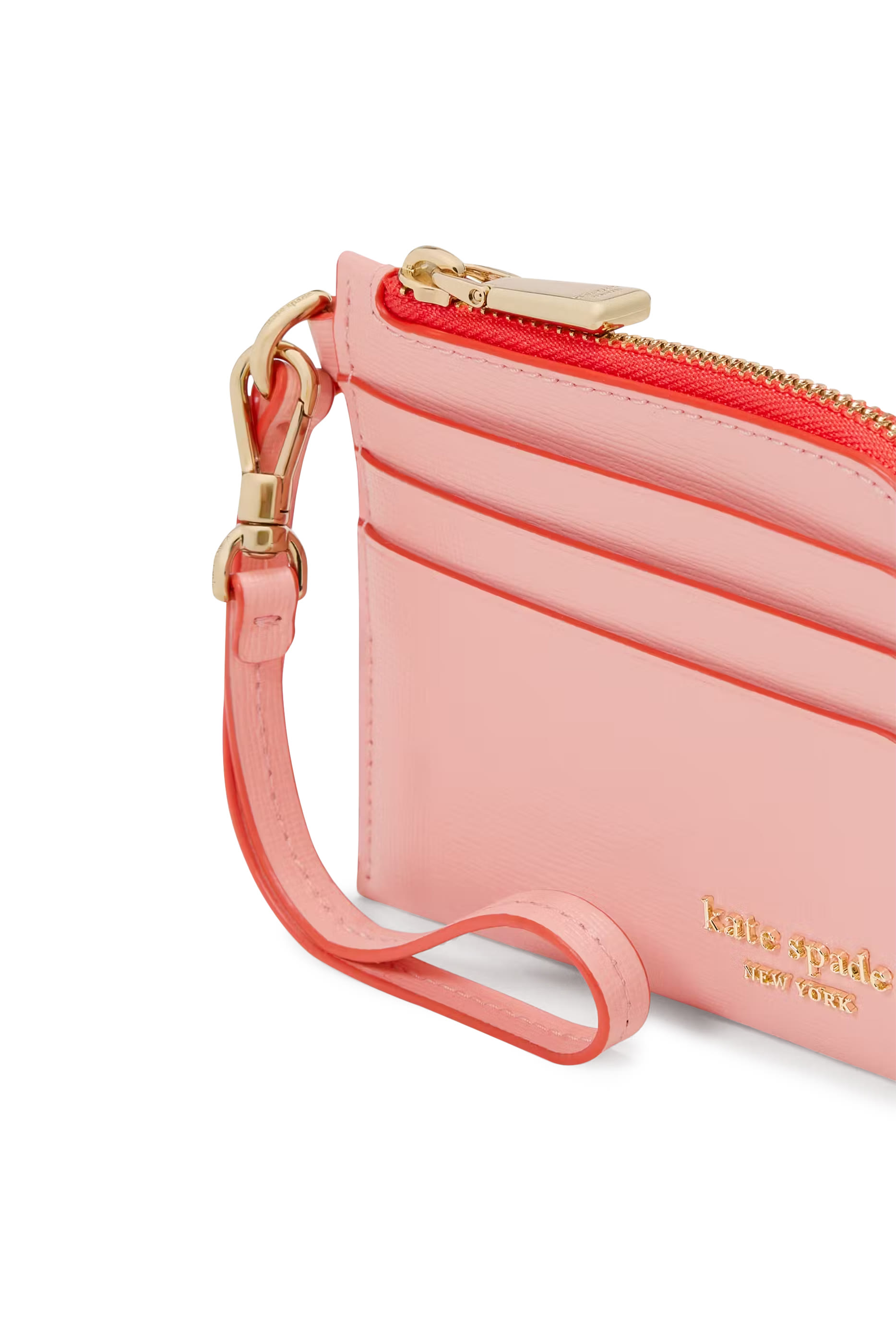 حافظة بطاقات ديفاين بسوار معصم وحواف بلون فاقع