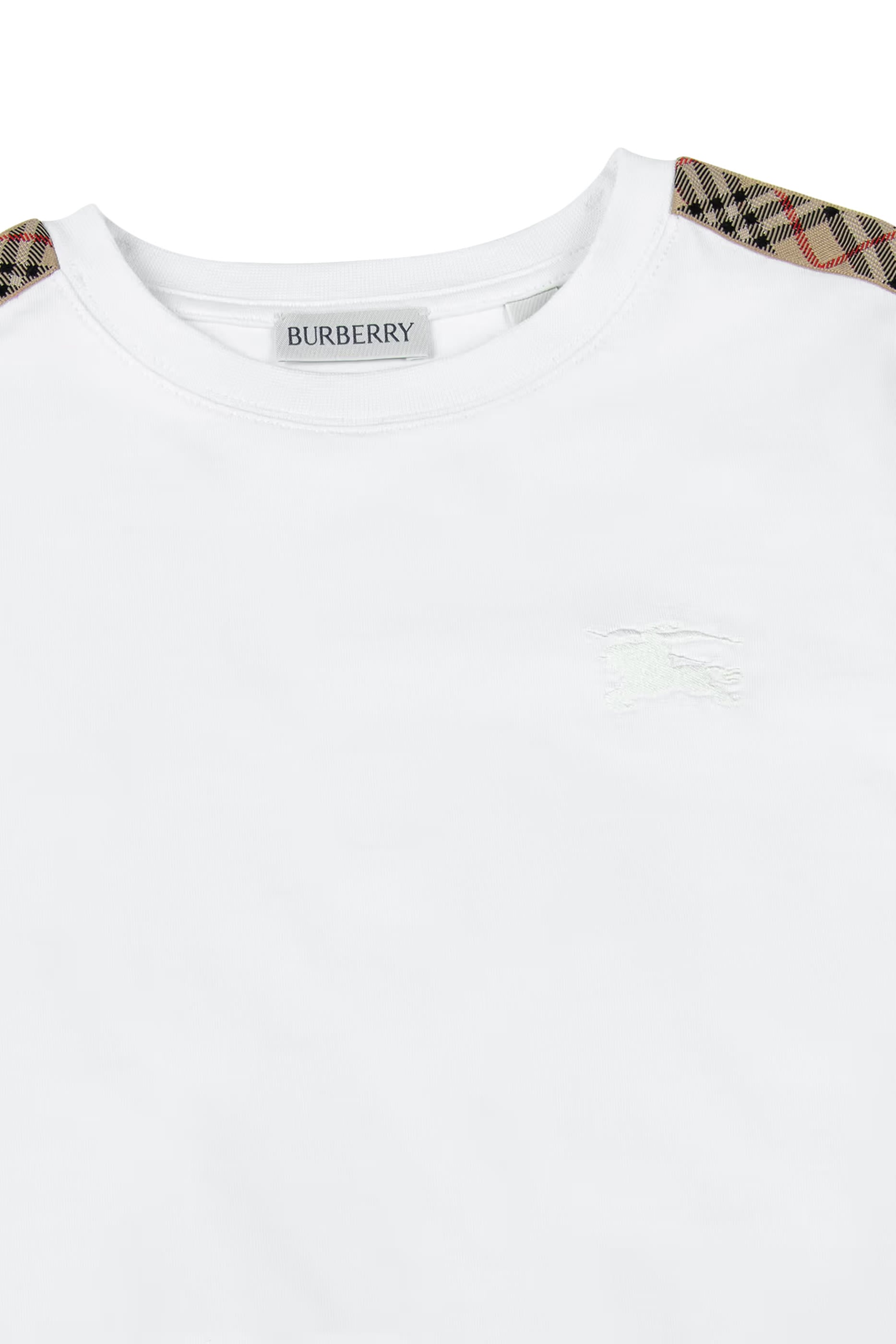 تيشيرت بحافة بنقشة مربعات قطن للأطفال