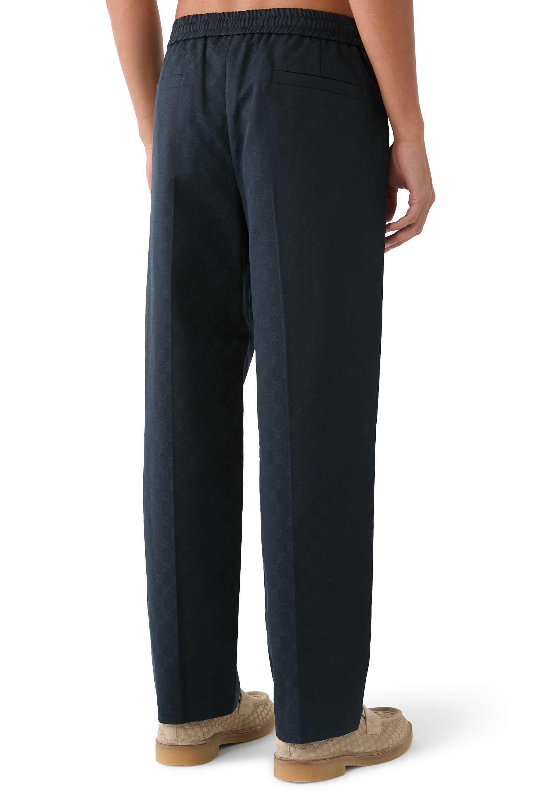 بنطال بشعار الماركة قطن غابردين