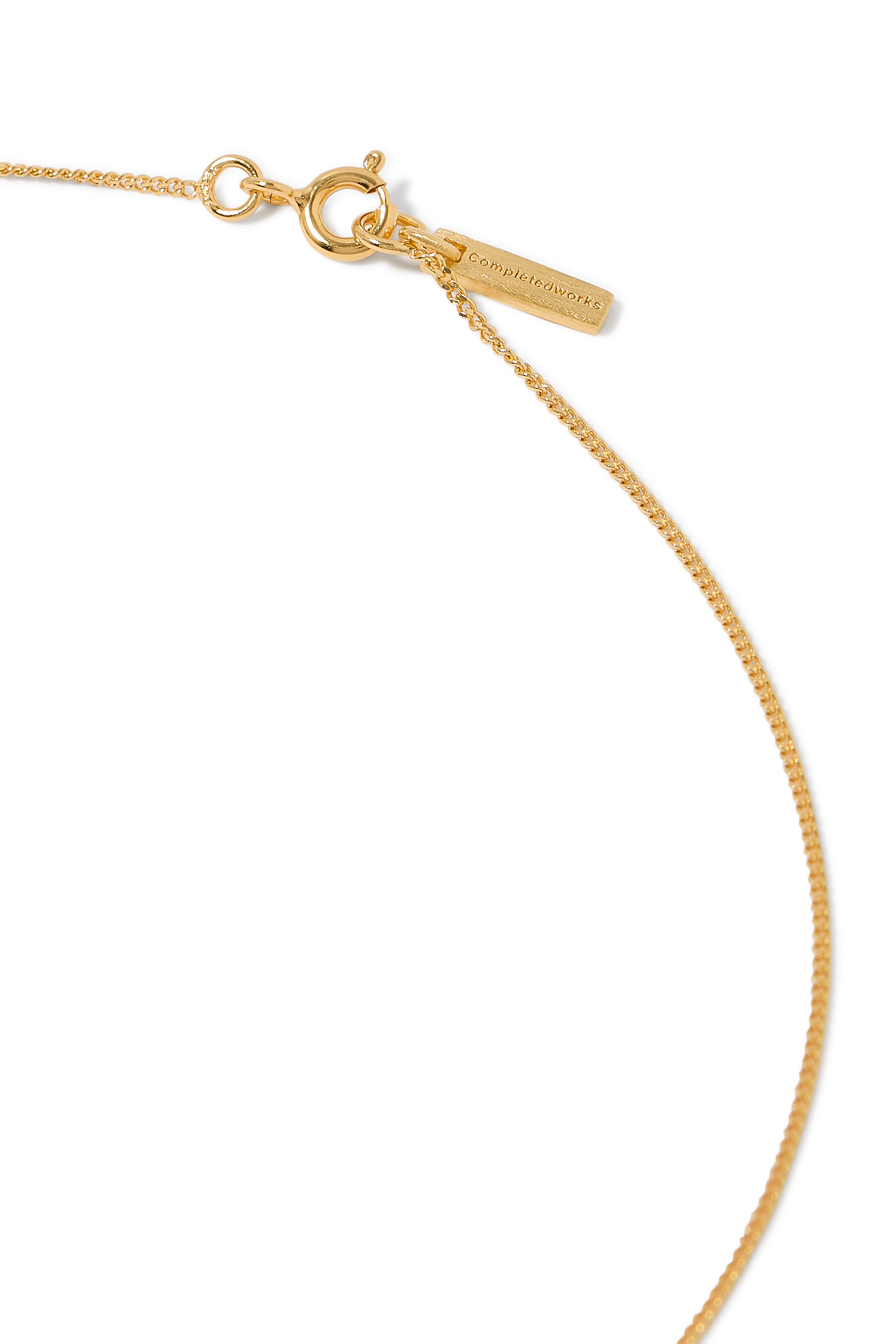 قلادة بيس إن بود بحلية مرصعة بأحجار زركونيا مكعبة، فضة استرلينية معاد تدويرها مطلية بذهب أصفر عيار 14