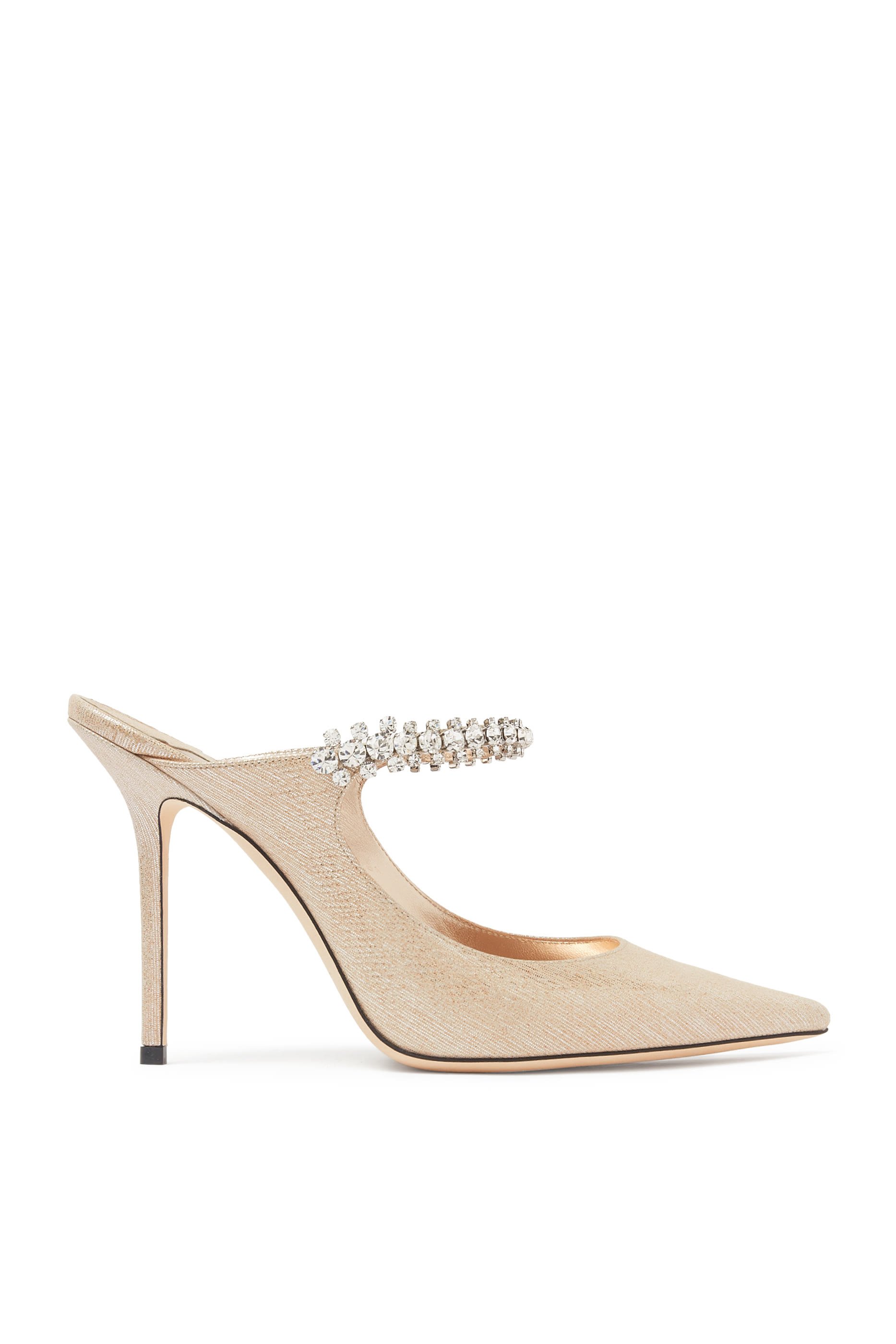 حذاء بينغ 100 مفتوح من الخلف مرصع بكريستال