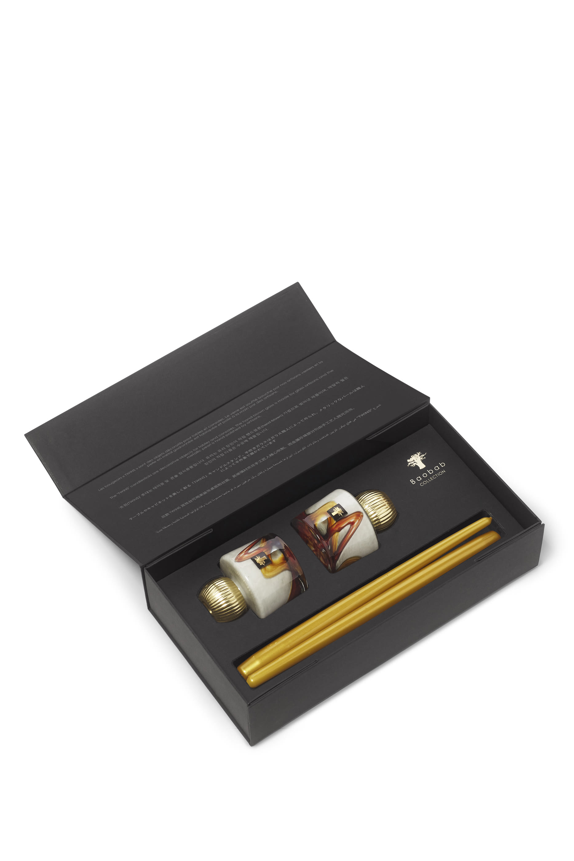 طقم شموع وحامل شموع نيرفانا بليس، قطعتان