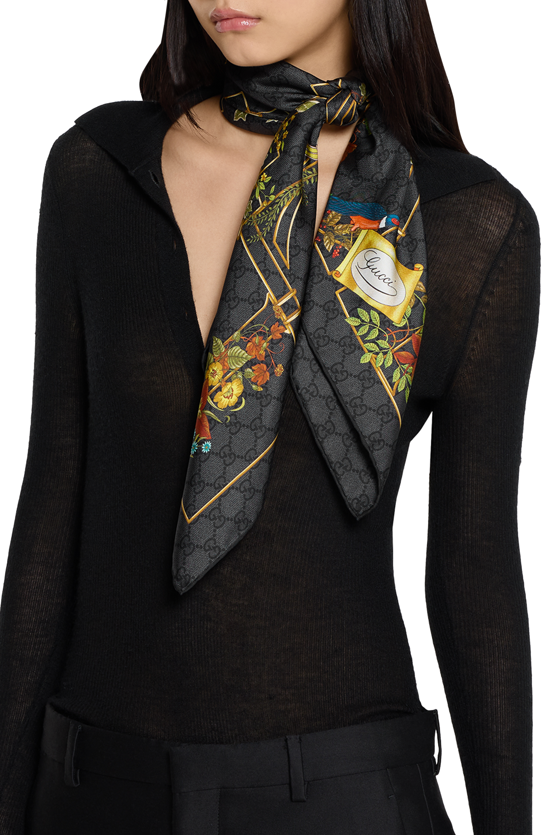 وشاح بنقشة حرير تويل