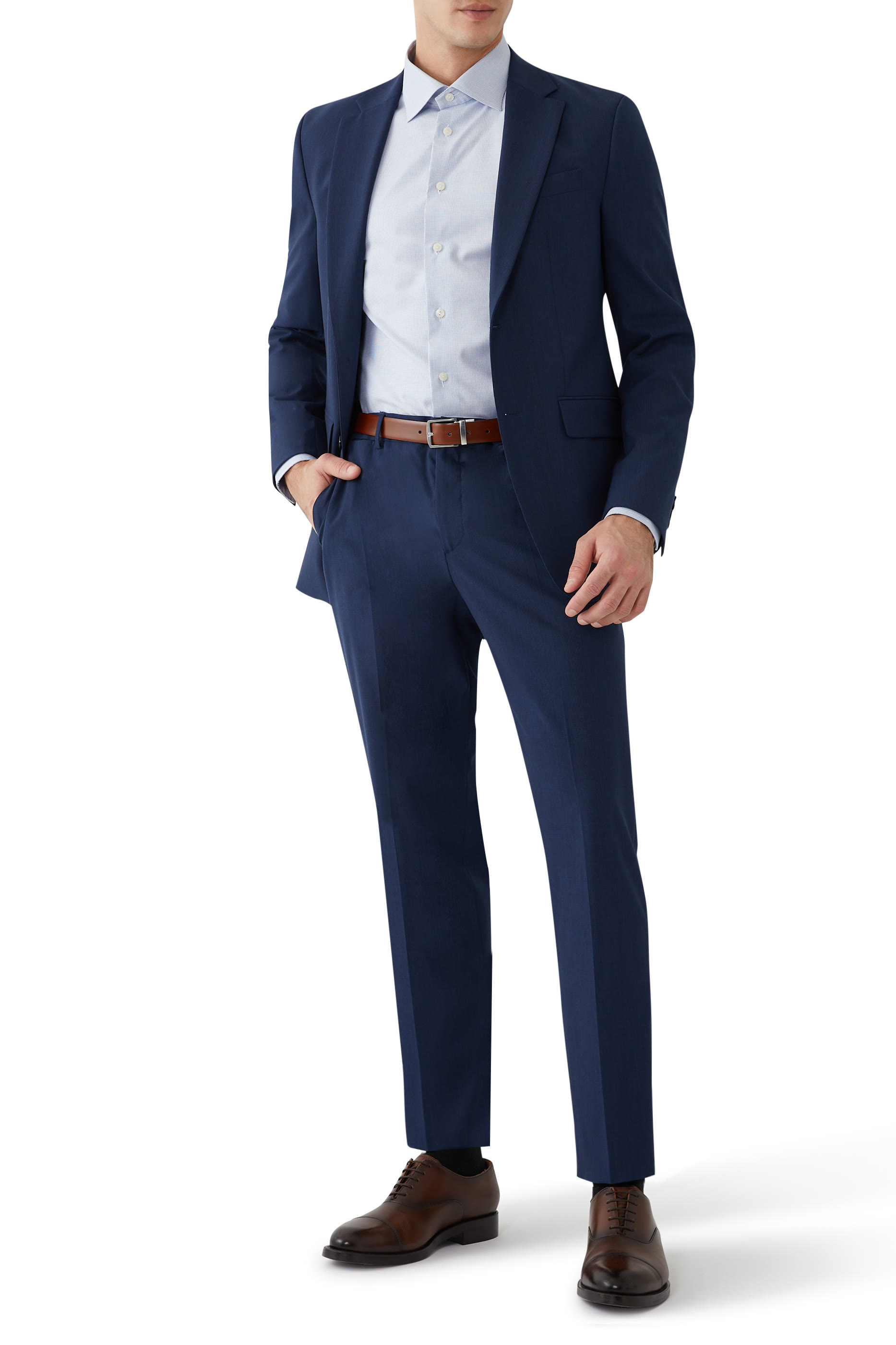 قميص قطن شبه سادة وتينسيل لايوسيل