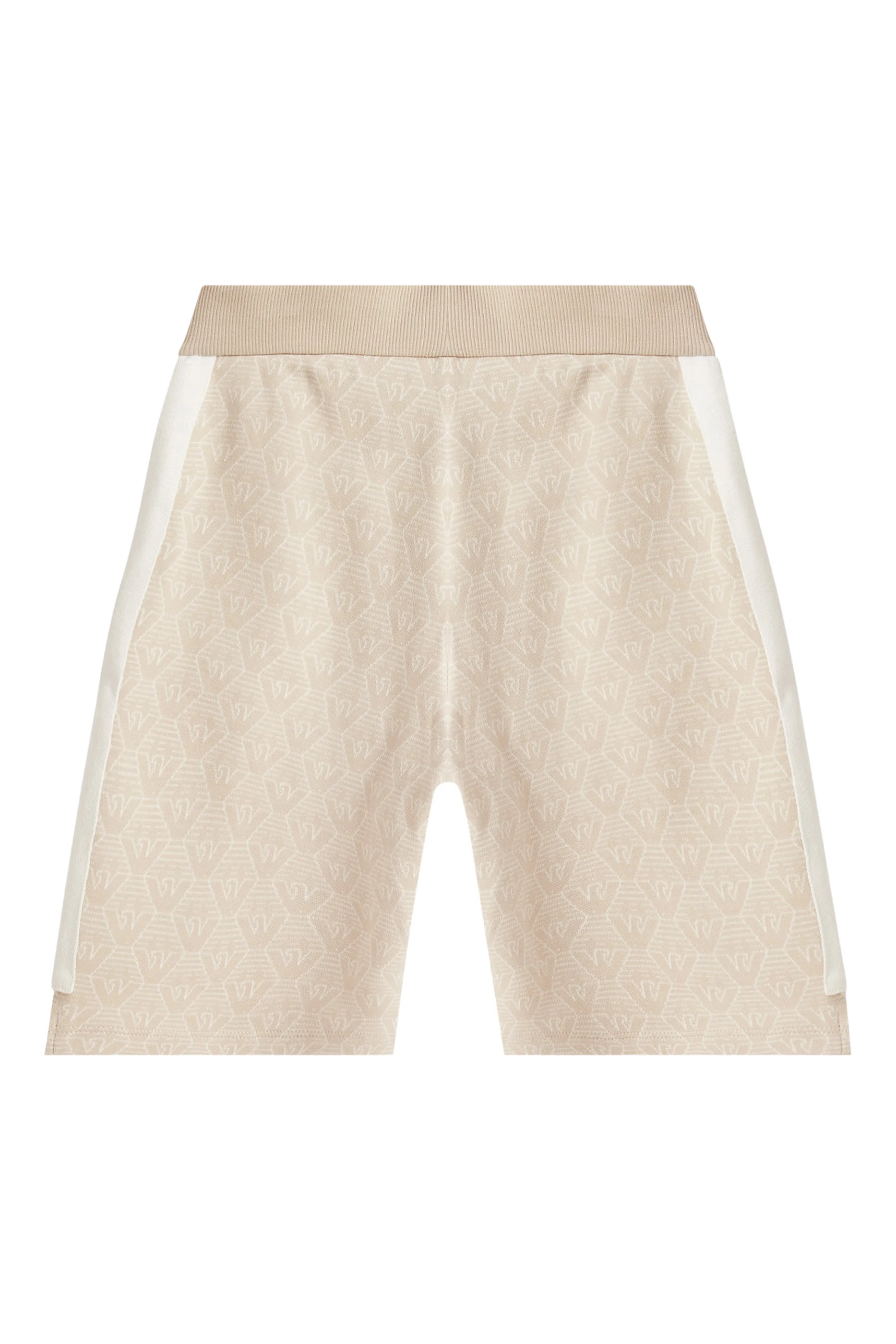 شورت مزين بالكامل بطبعة شعار الماركة للأطفال