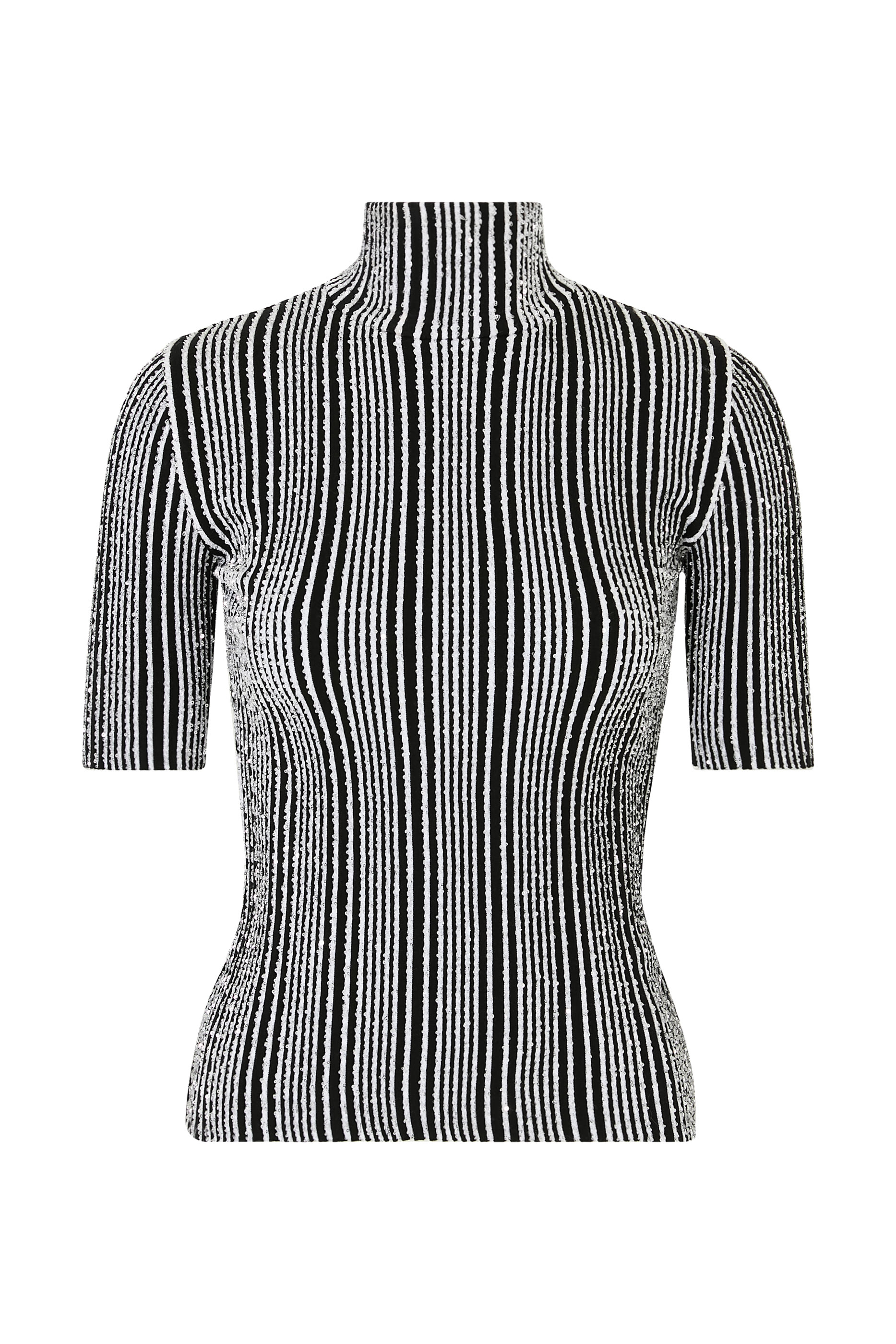 بلوزة منسوجة مطرزة بترتر جزئيا