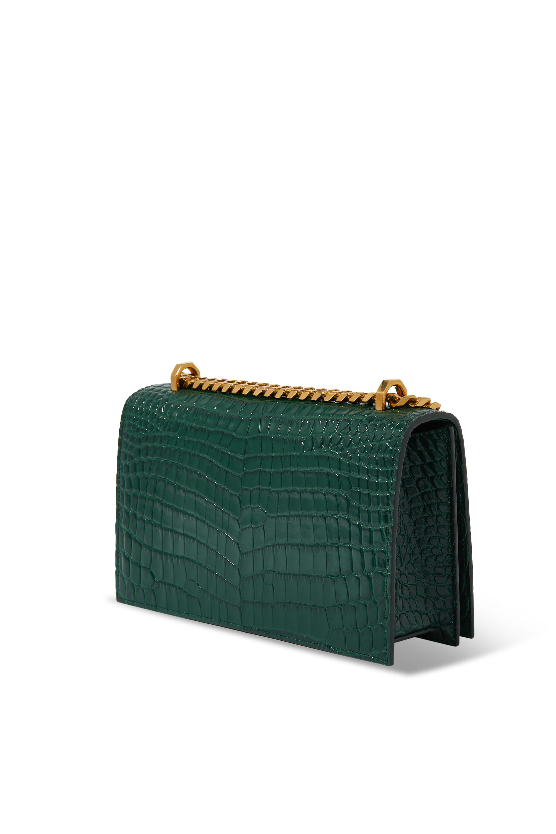 حقيبة ساتشل جلد مرصعة بالجواهر