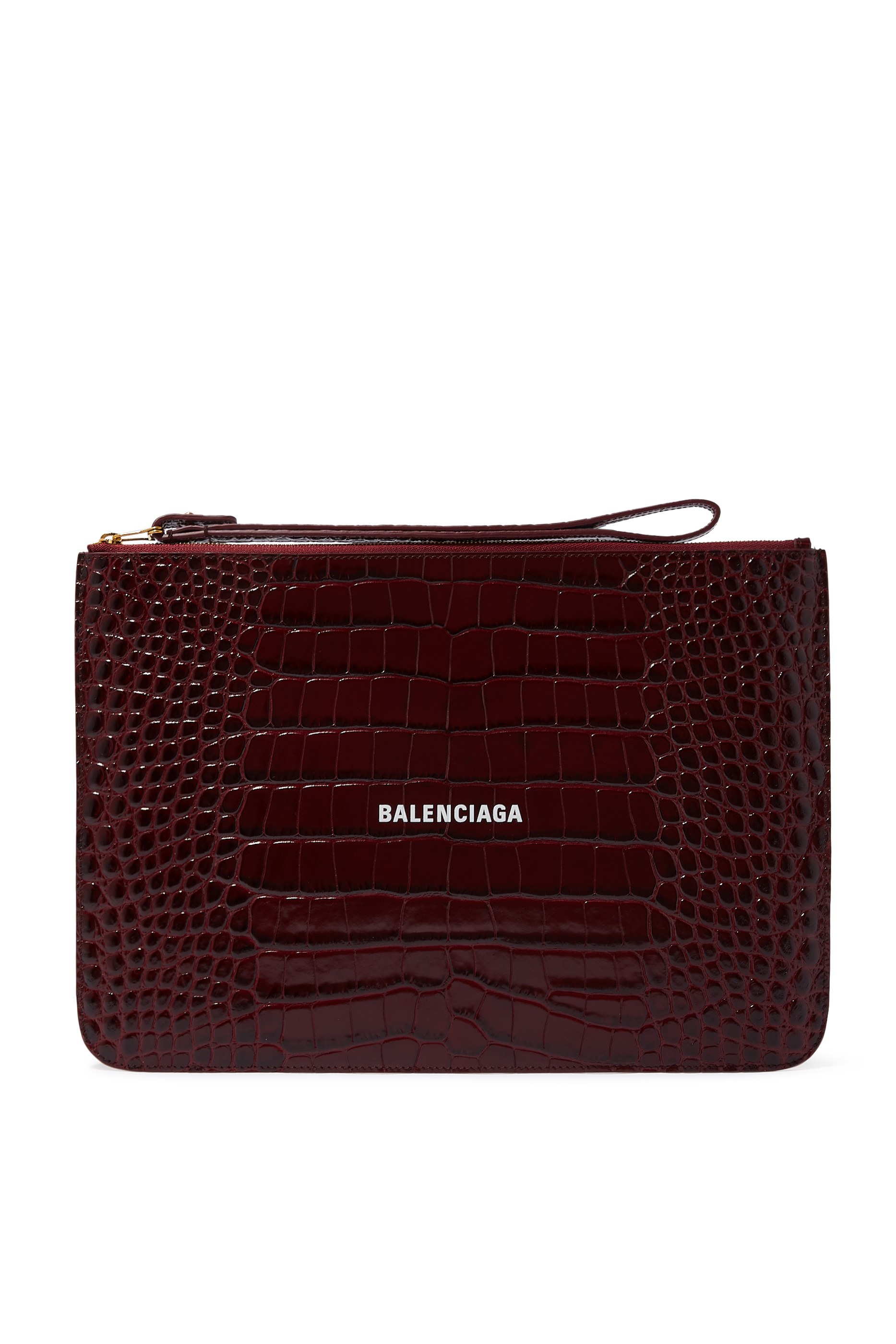 حقيبة صغيرة جلد بنقشة جلد التمساح