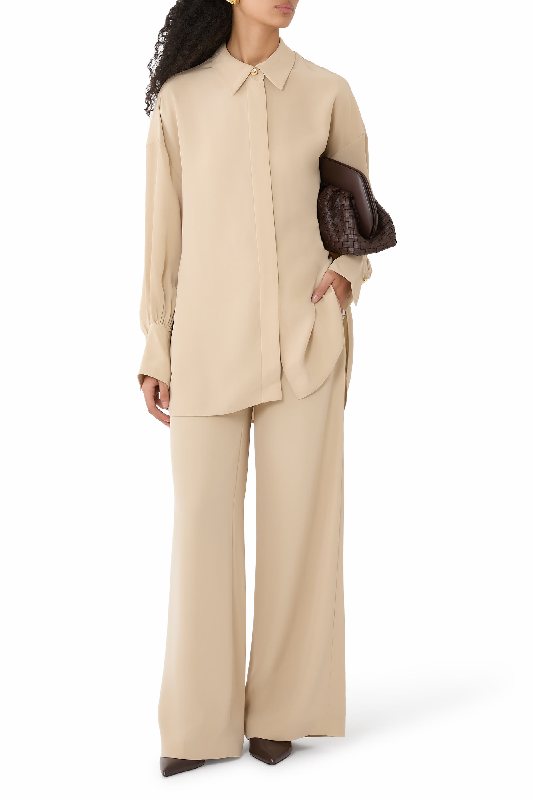 بلوزة كاميليا ساتان تويل