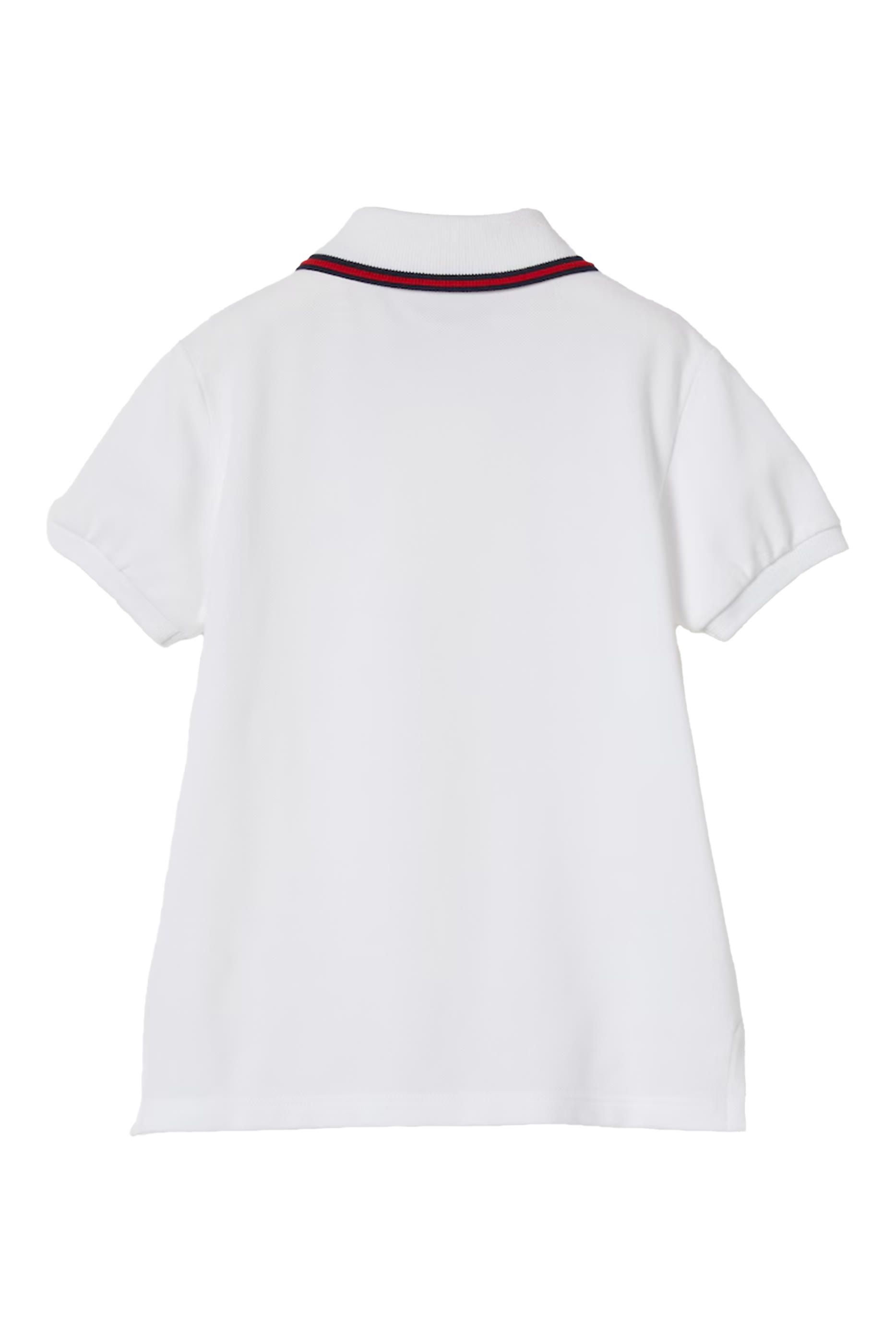 قميص بولو بشريط ويب قطن للأطفال