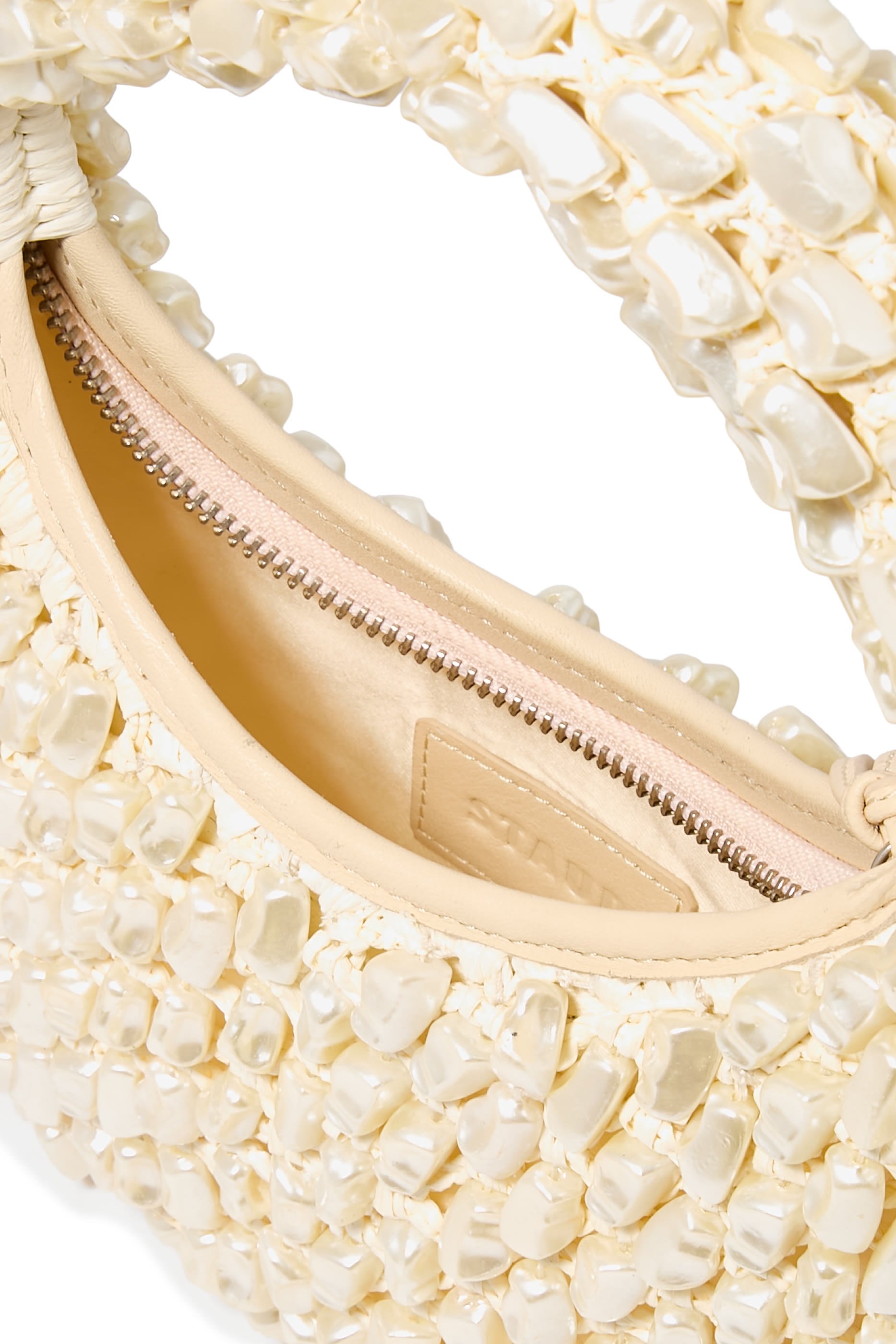 حقيبة رف بيد علوية مزينة بخرز