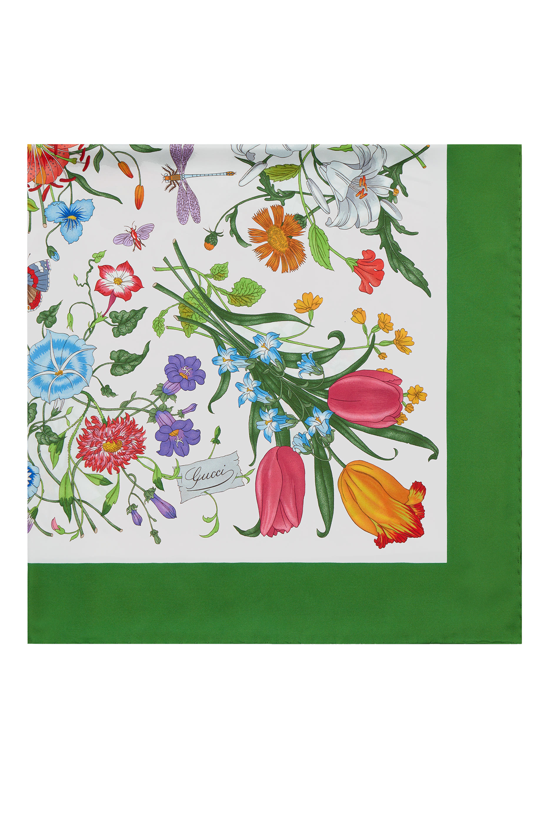 وشاح مربع بنقشة حرير