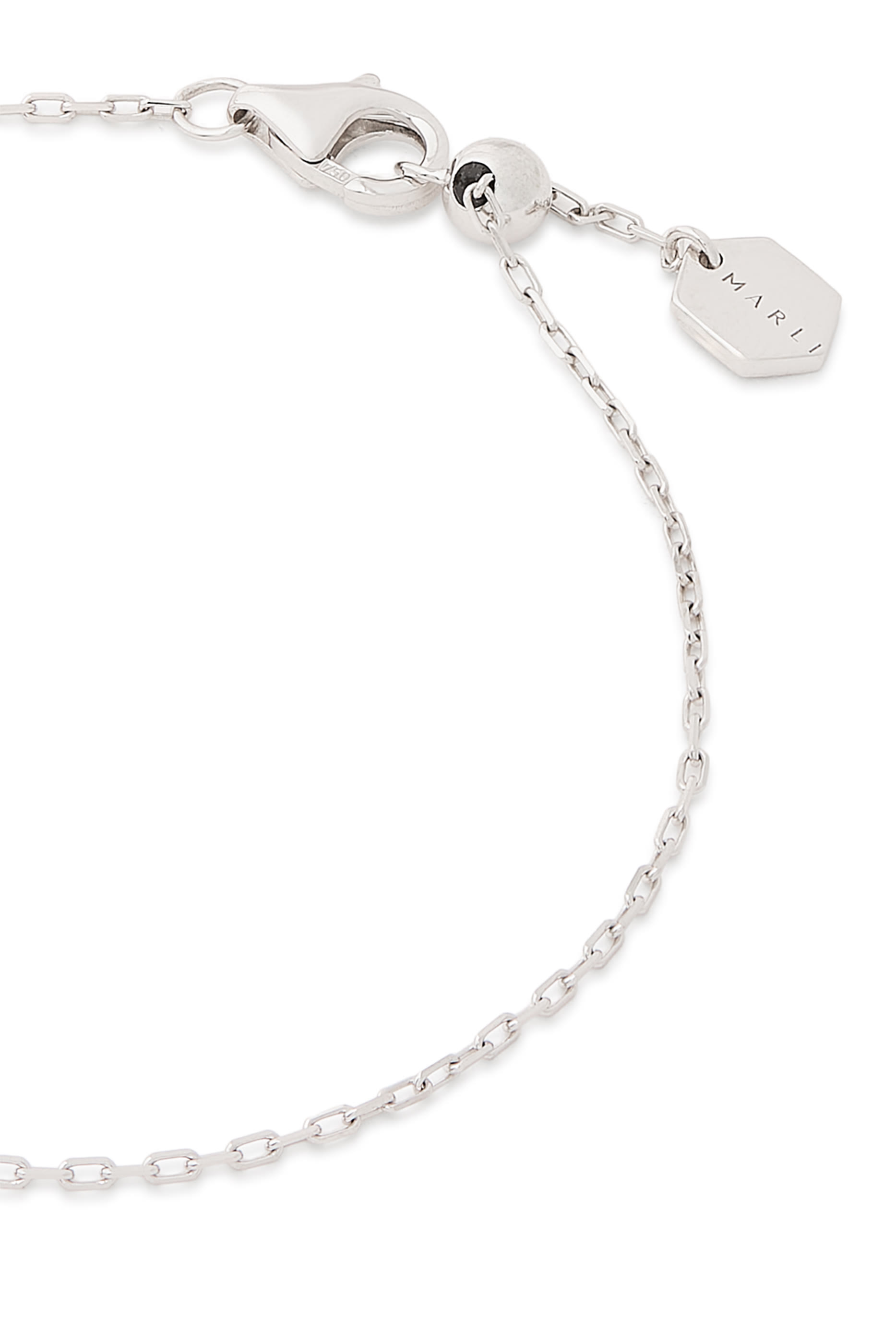 سوار كليو بحلية بتصميم هرمي، ذهب أبيض عيار 18