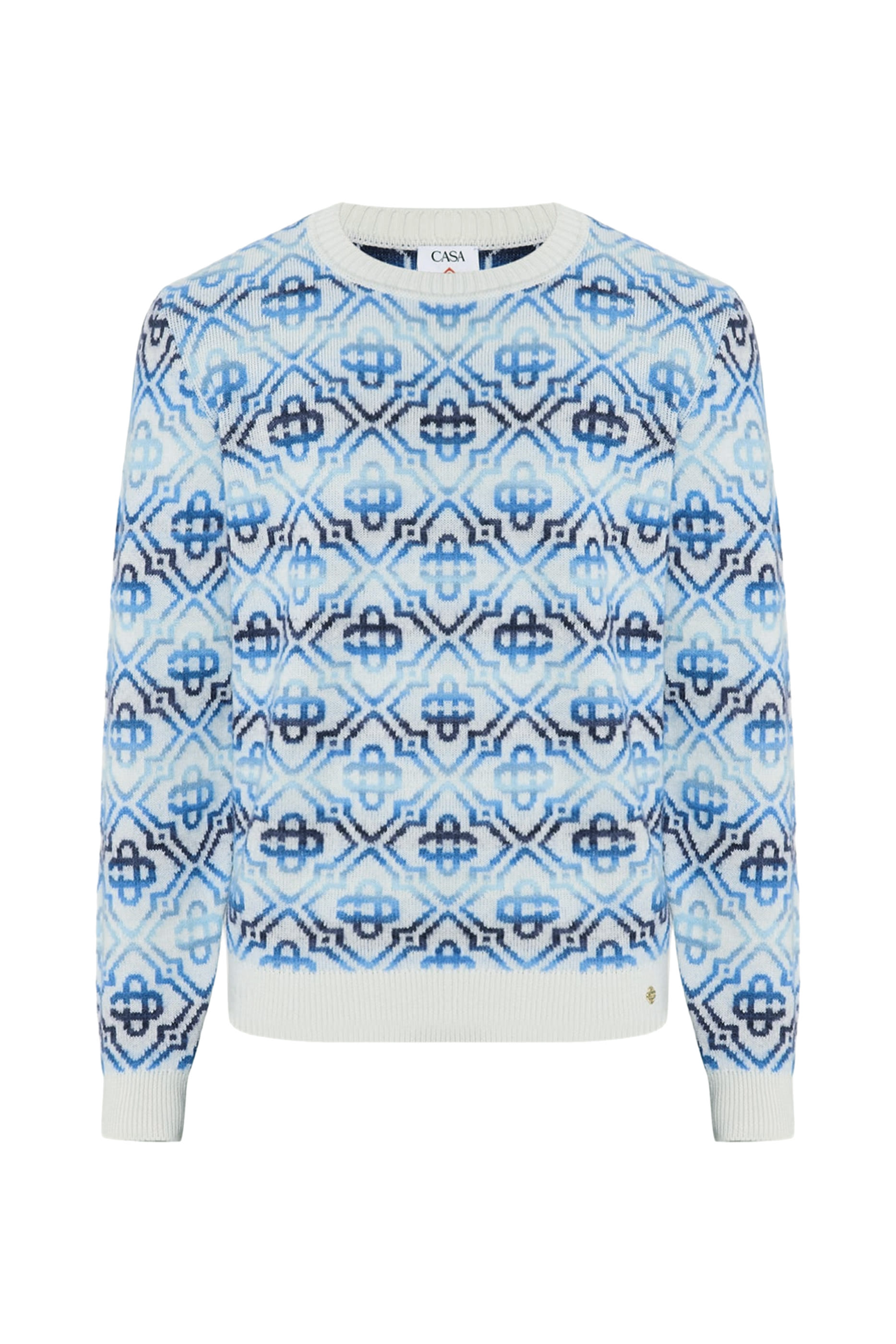 Space Dye Monogram Crewneck Sweater 