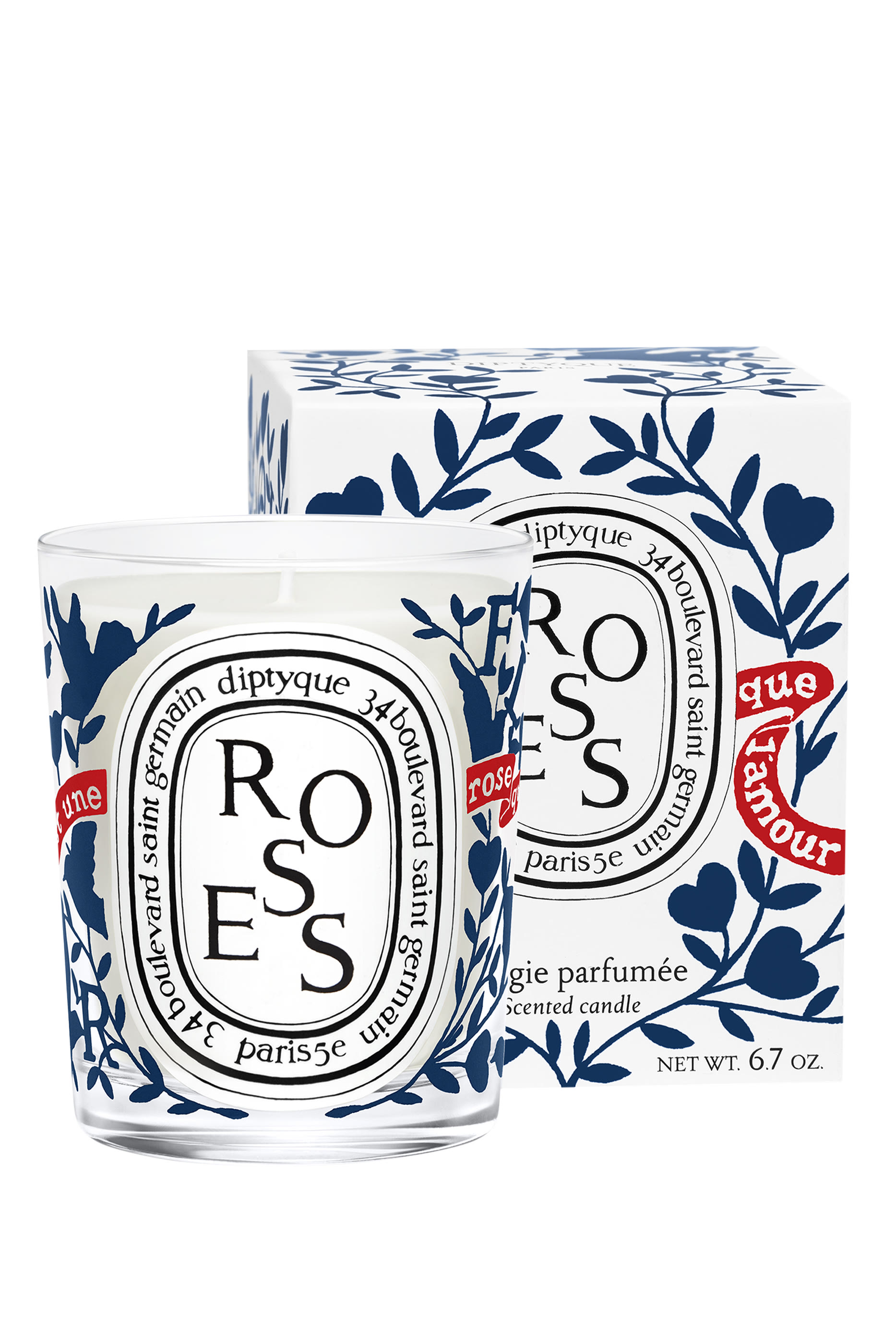 شمعة معطرة برائحة الورود بإصدار لعيد الحب