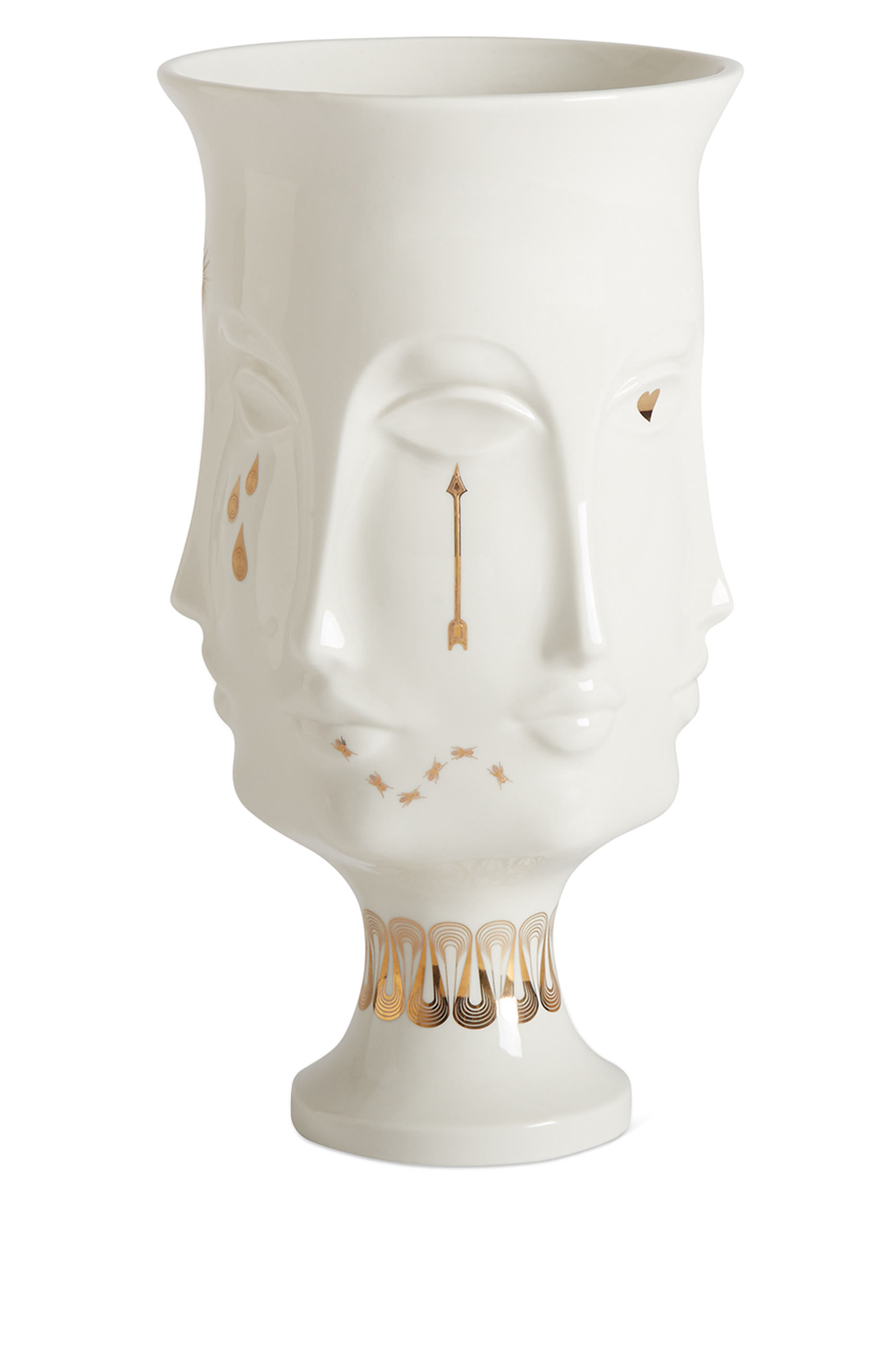 مزهرية دورا مار مذهبة