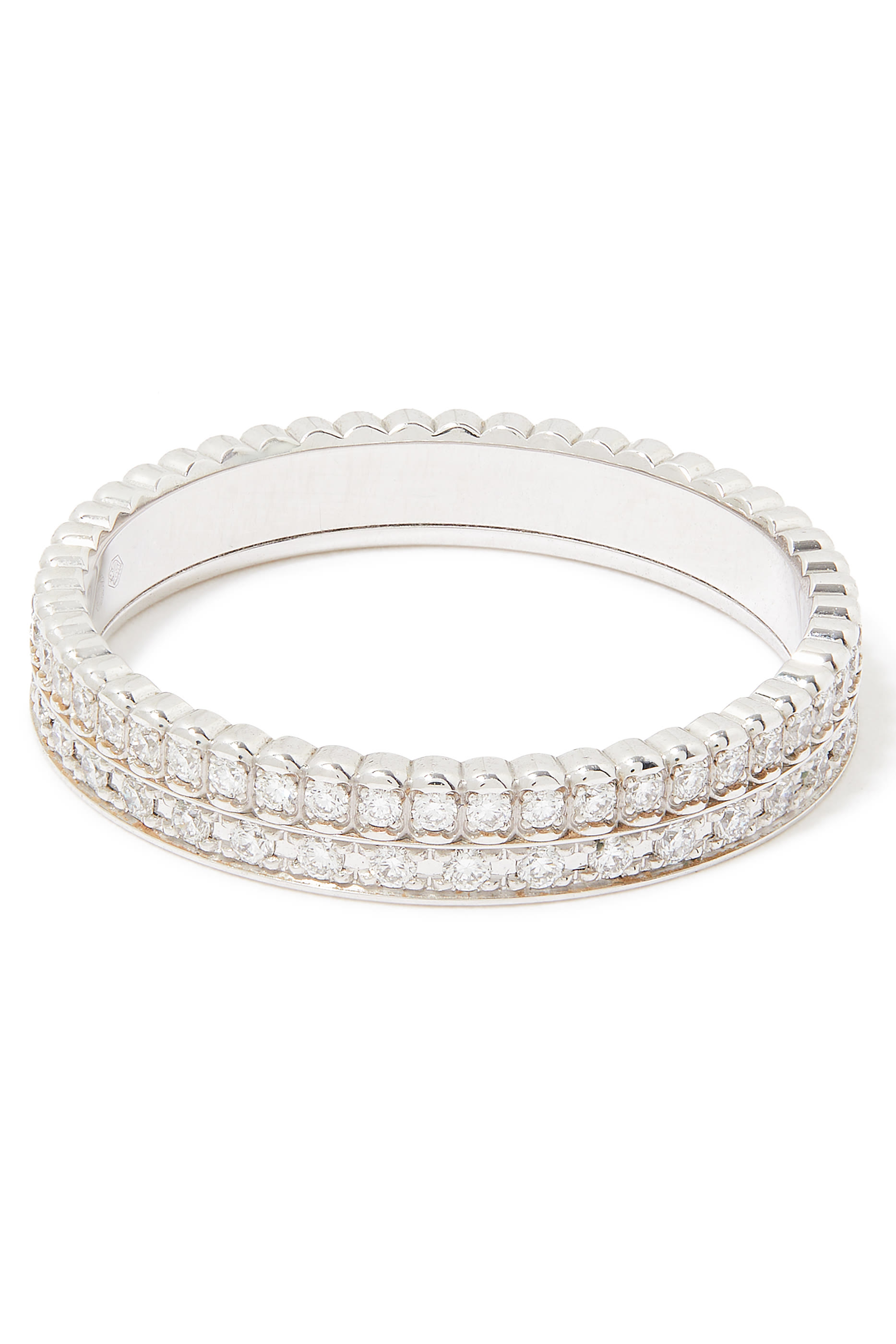 خاتم زواج كاتر إصدار رادينت مرصع بالماس ذهب أبيض عيار